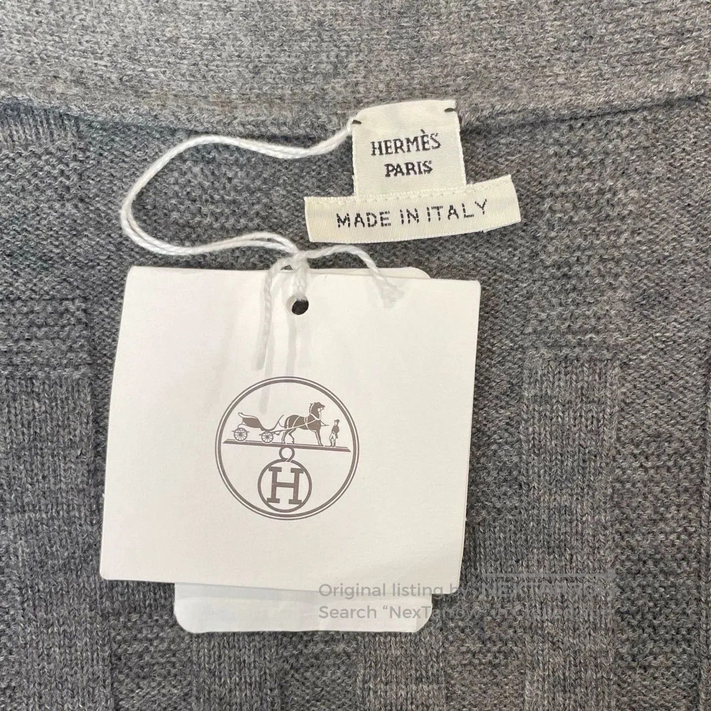 Hermes Hermes Gray Wool Cardigan. Size US S / EU 44-46 / 1 - 5 Thumbnail