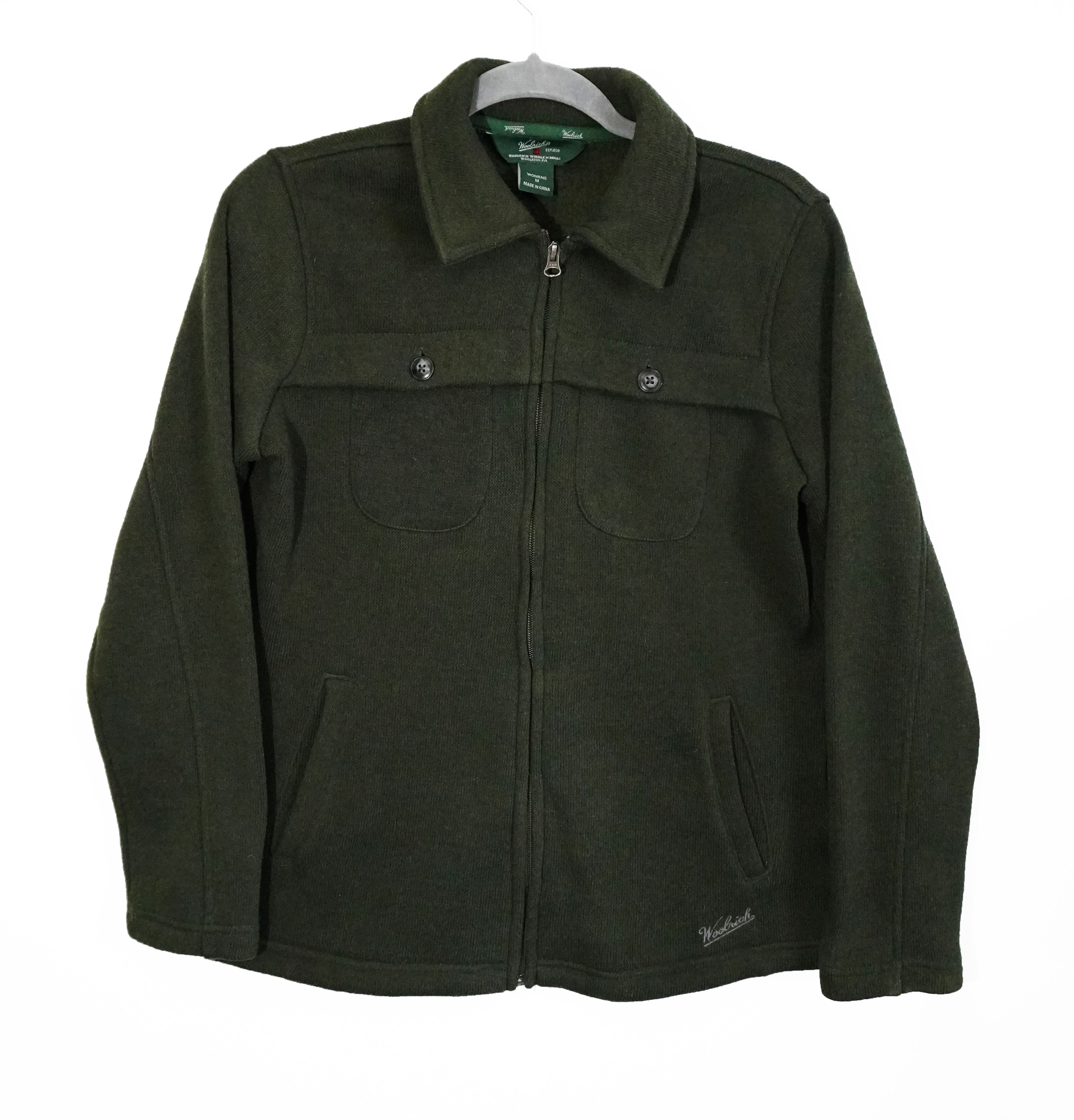 Woolrich Woolen Mills Woolrich Jacket Dark Green Wool Blend Full Zip Women's M Size M / US 6-8 / IT 42-44 - 1 Thumbnail