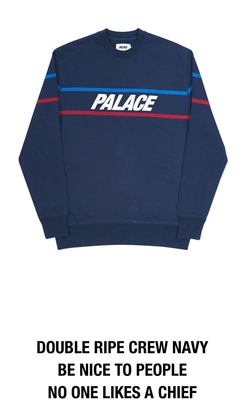 Palace Palace DOUBLE RIPE CREW NAVY - XL Size US XL / EU 56 / 4 - 1 Thumbnail
