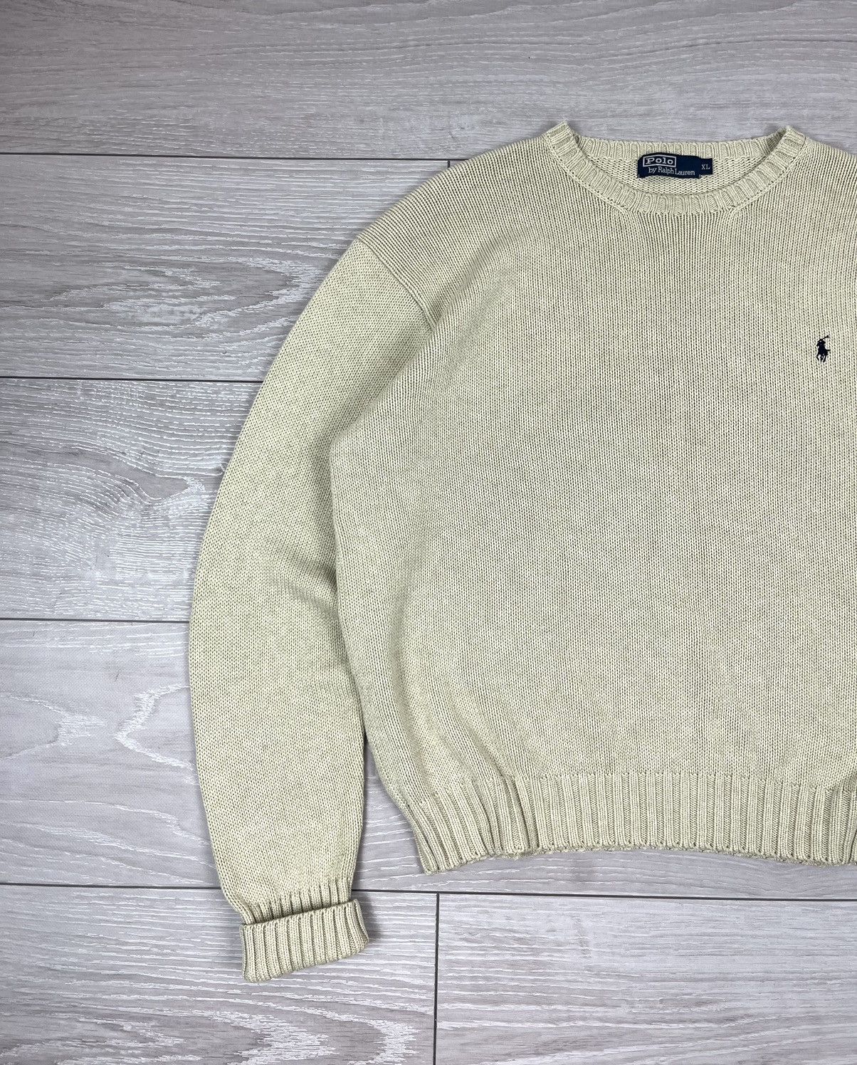 Polo Ralph Lauren Polo Ralph Lauren Vintage 90s Beige Cable Knit Sweater Size US XL / EU 56 / 4 - 3 Thumbnail