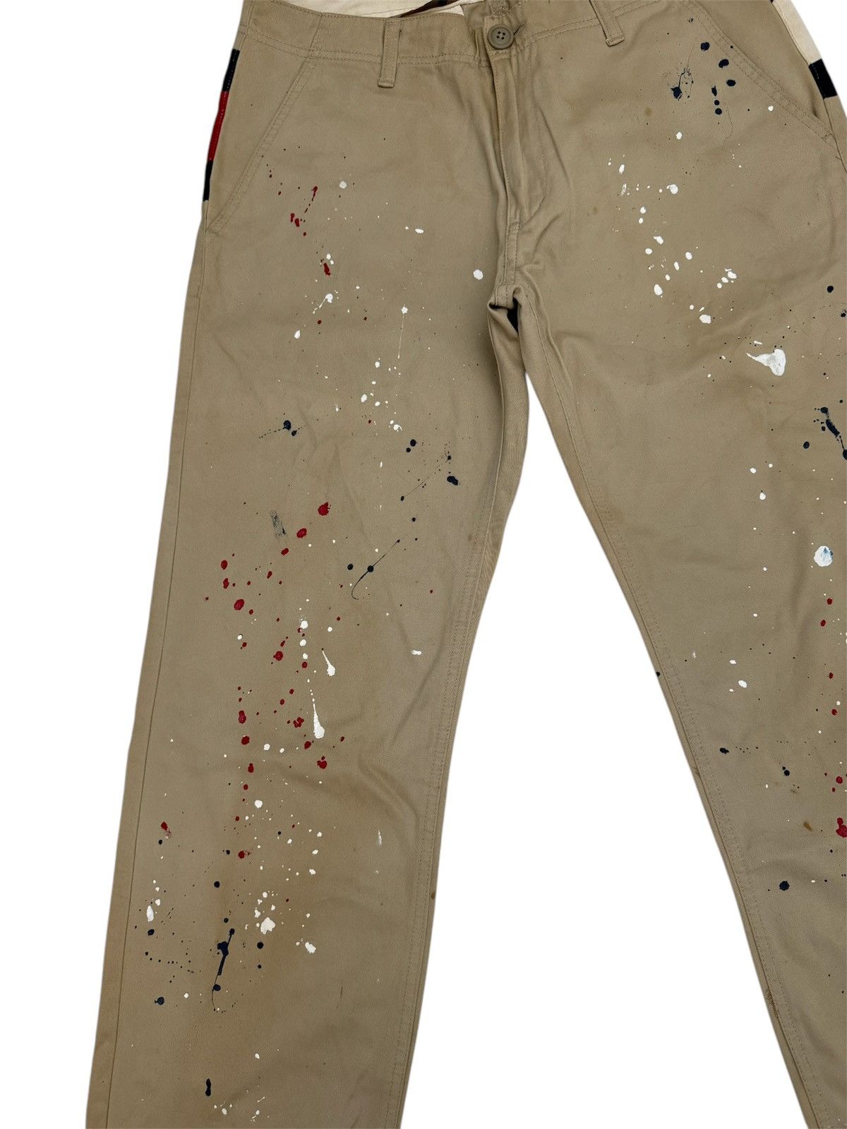 Tommy Hilfiger “Dress Smart, Waste Less” Tommy Utility Paint Splatter Style Size US 33 - 6 Thumbnail