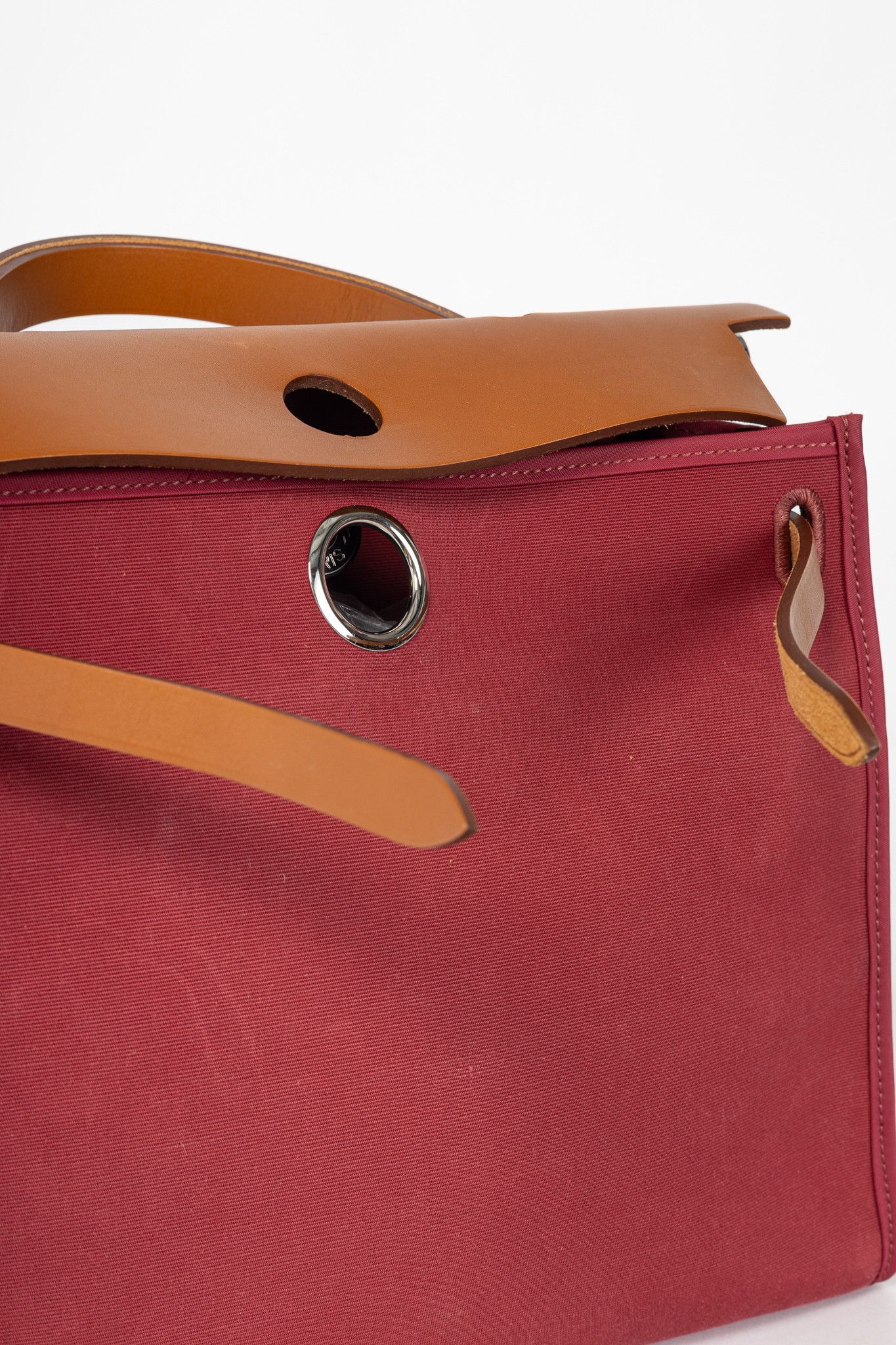 Hermes Hermes Herbag 31 Red Toile & Vache Hunter Satchel Size ONE SIZE - 12 Thumbnail
