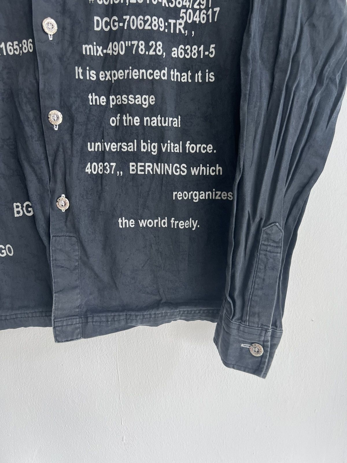 A.F.F.A. Y2K Bernings Sho 🇯🇵 Coding Name Poem Steampunk Button Shirt Size US M / EU 48-50 / 2 - 5 Thumbnail