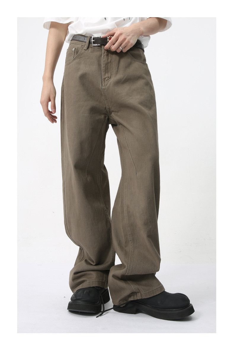 Japanese Brand × Jean Street retro washed dark brown jeans Size US 32 / EU 48 - 1 Thumbnail