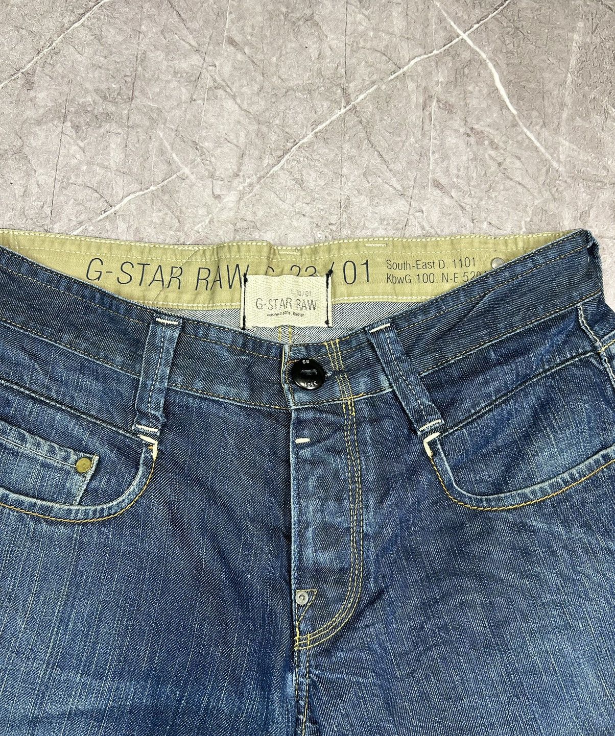G-Star × Japanese Brand G-Star Raw Jack Dirty Wash Jeans Size US 33 - 4 Thumbnail