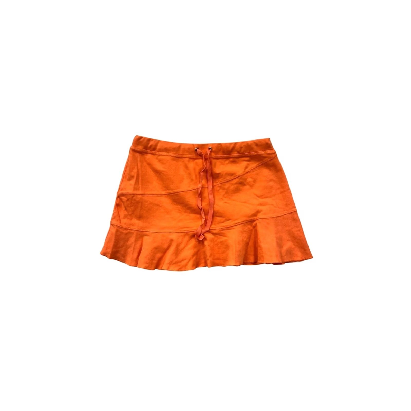 Energie Energie Womens Skirt Small Orange Ruffled Hem Mini #8214 Size 28" / US 6 / IT 42 - 2 Thumbnail