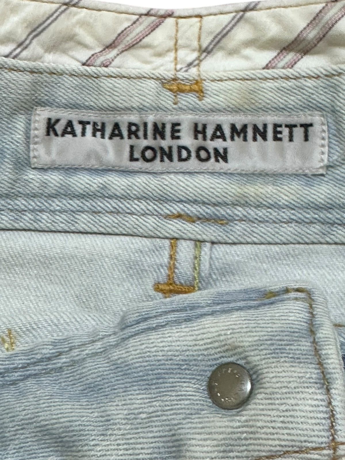 Katharine Hamnett London Vintage Katherine Hamnet London Faded Mini Skirts Size 28" / US 6 / IT 42 - 6 Thumbnail