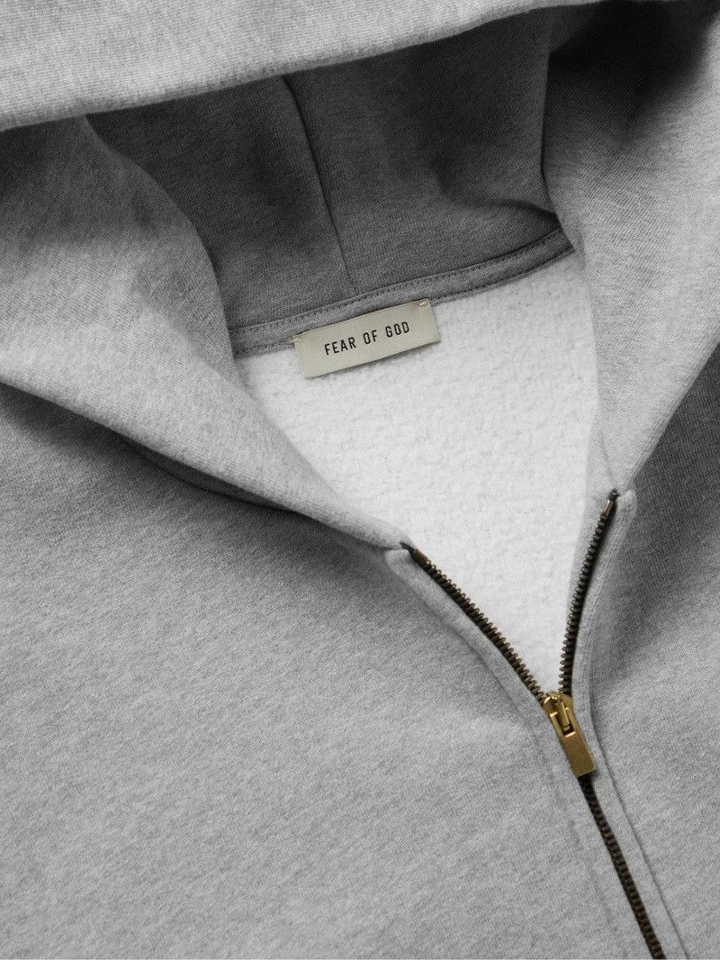 Fear of God Fear of God Eternal Logo Flocked Cotton Jersey Zip Up Hoodie Size US XL / EU 56 / 4 - 5 Thumbnail