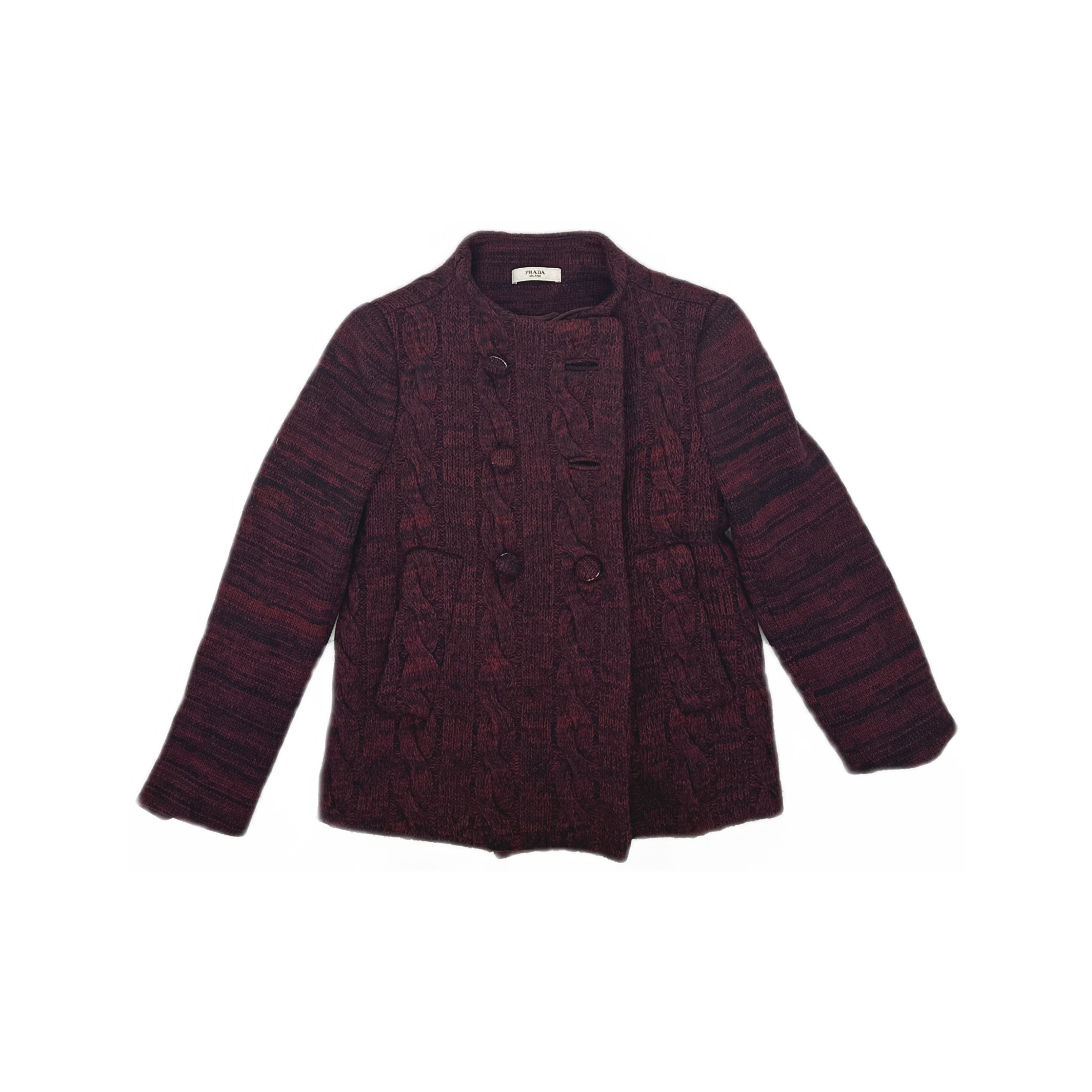 Prada Prada Cable Knit Wool Jacket Size 42 Size M / US 6-8 / IT 42-44 - 1 Thumbnail