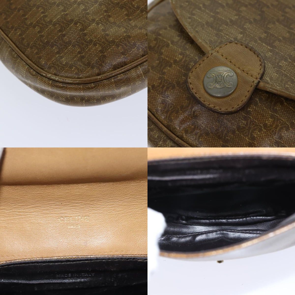 Celine CELINE Macadam Canvas Shoulder Bag Pvc Beige Size ONE SIZE - 11 Thumbnail