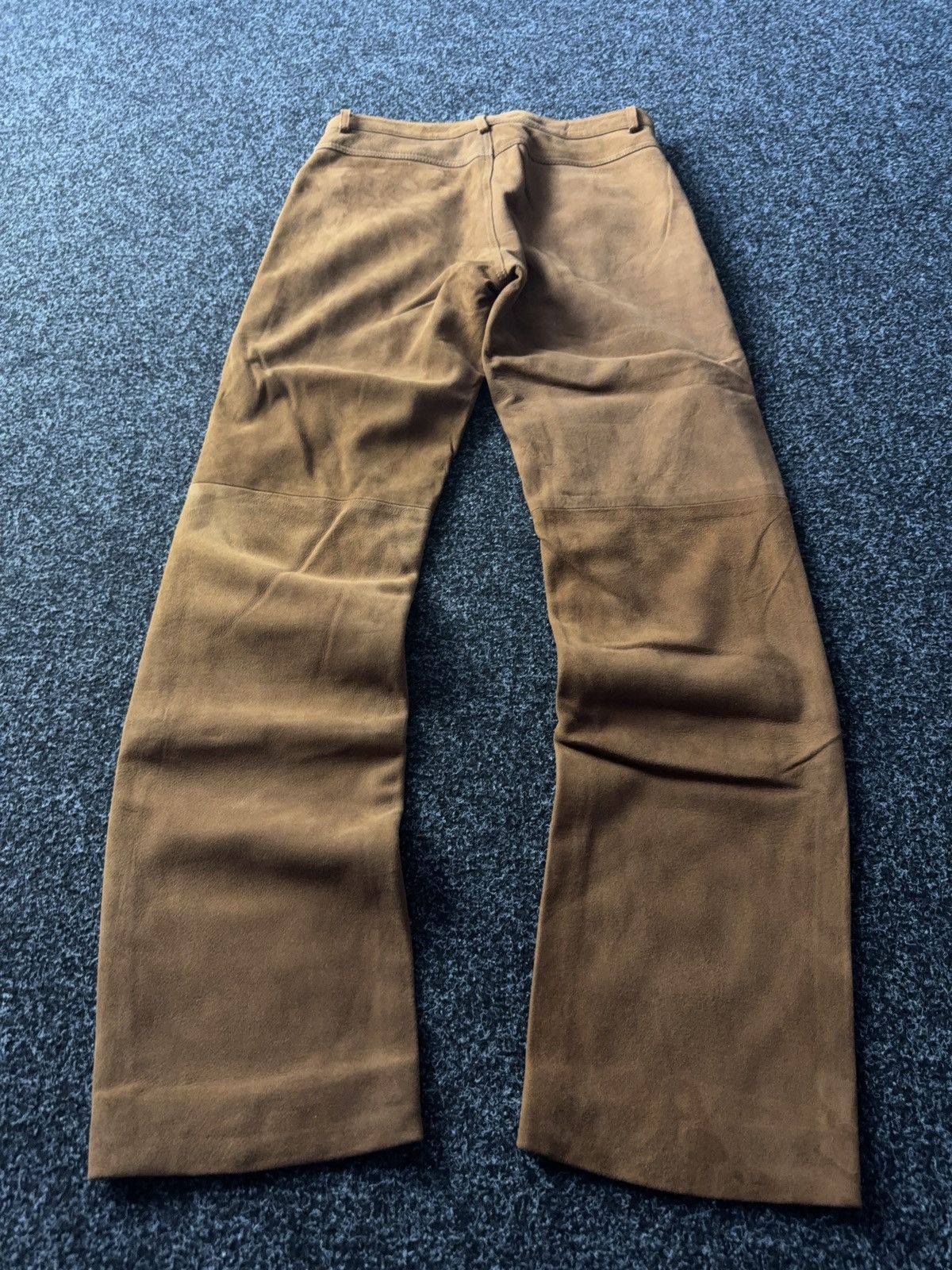Leather Vintage Faux Suede Brown Pants 90s Western Style Italy Size 30" / US 8 / IT 44 - 10 Thumbnail