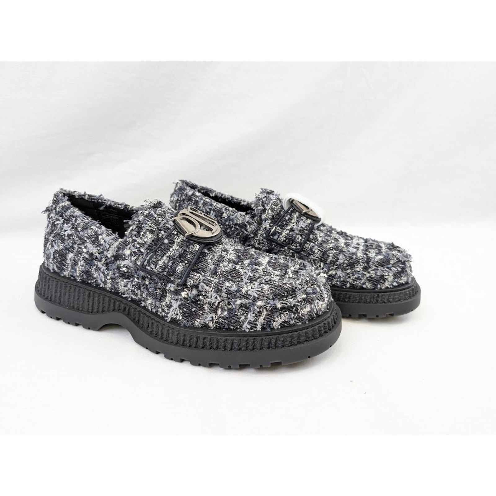 Dior o1rshd1 Buffalo Loafers Fabric in Navy Blue Size US 11 / EU 44 - 11 Thumbnail