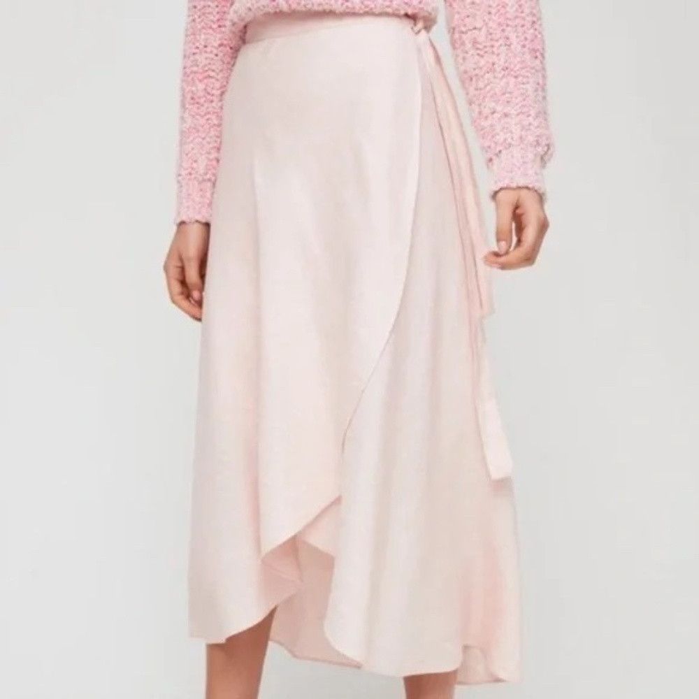 Other Aritzia Wilfred Eleta Skirt Linen Wrap Midi skirt size smal Size 28" / US 6 / IT 42 - 1 Thumbnail