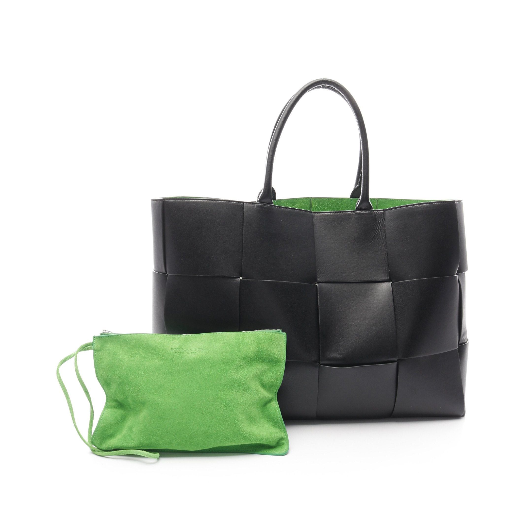Bottega Veneta Bottega Veneta The Arco Tote Large Intrecciato Handbag Bag Leather Black Size ONE SIZE - 1 Thumbnail