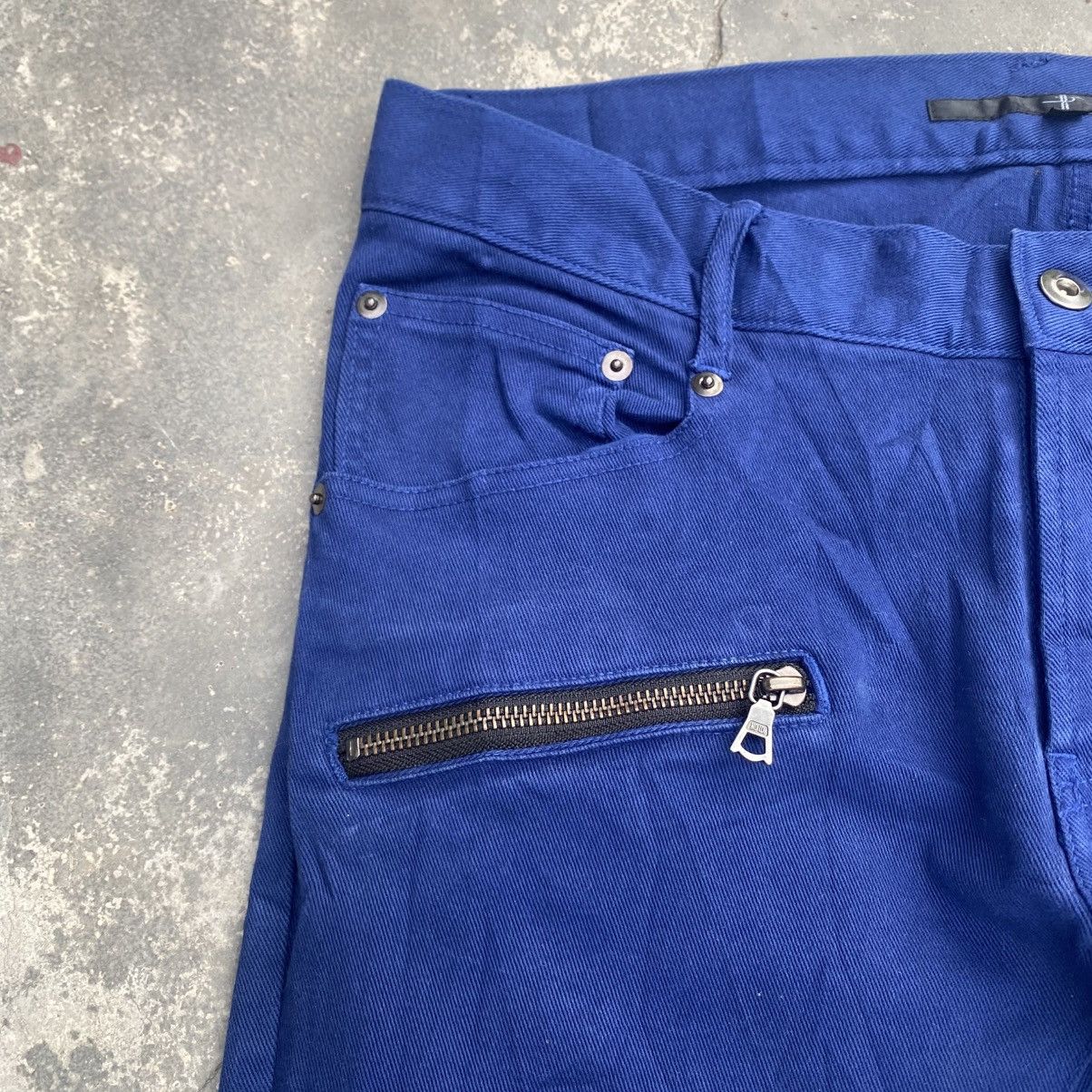 NO ID NO ID Navy Zipper Flared Stretchable Jeans Size US 33 - 6 Thumbnail