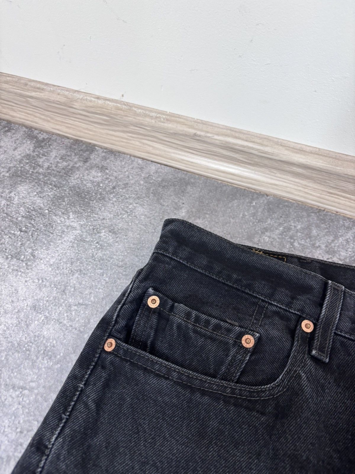 Levi's Vintage Levi’s 501 Paper Tag Black Baggy Denim Baggy Jeans Size US 40 / EU 56 - 14 Thumbnail