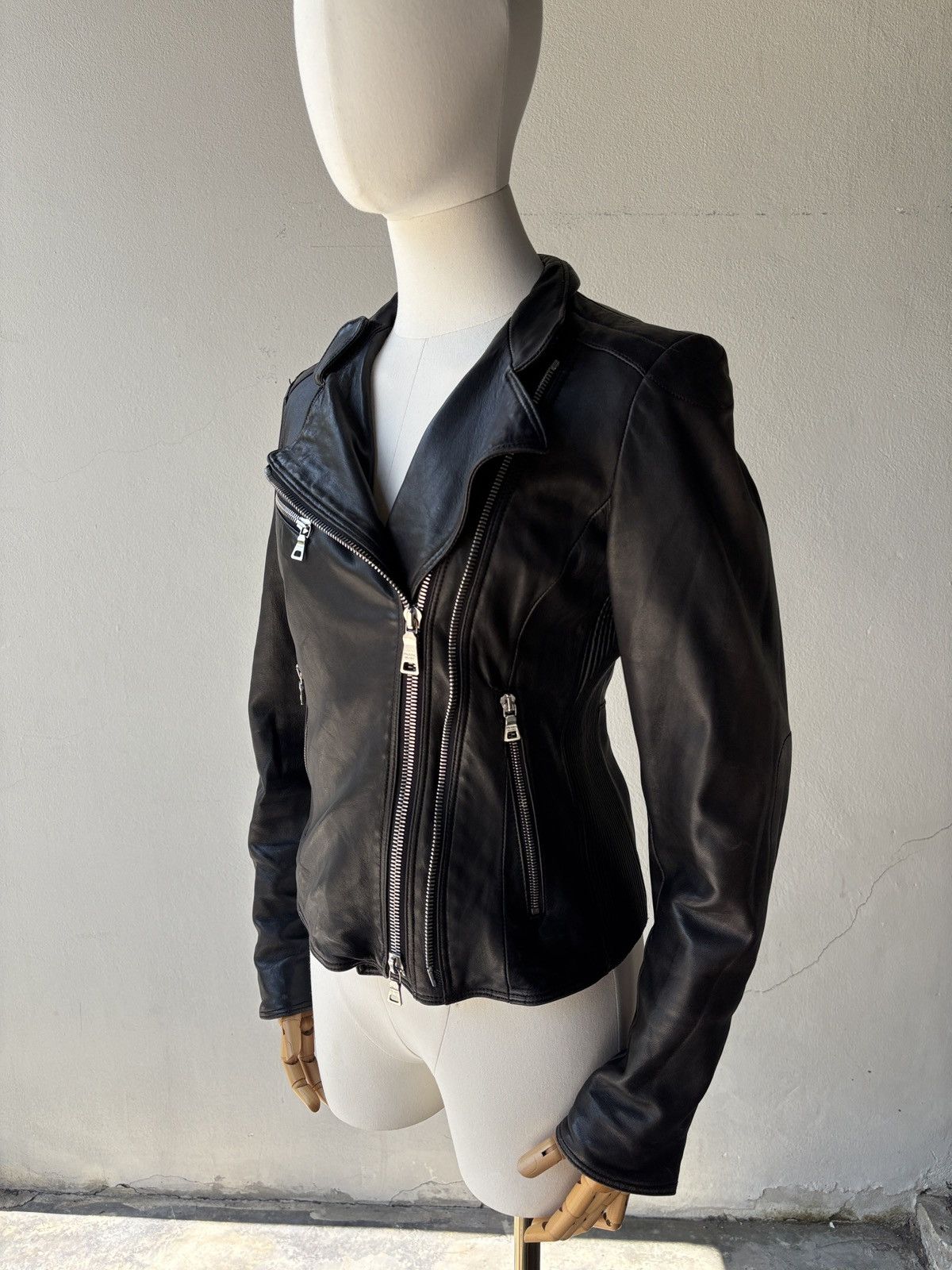 Prada Prada sport vintage leather biker zip jacket Size ONE SIZE - 6 Thumbnail