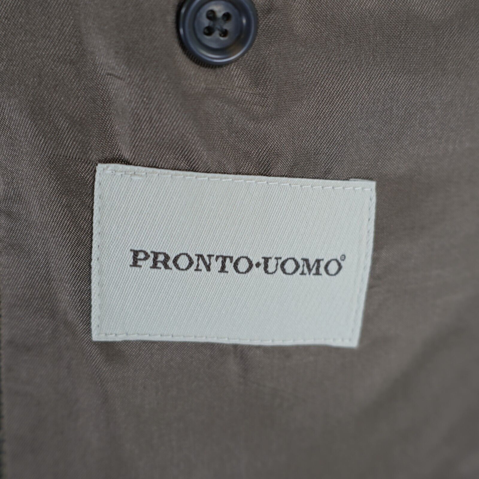Pronto Uomo Pronto Uomo Brown Tan Tweed Wool Houndstooth Windowpane 40R Size 40R - 8 Thumbnail
