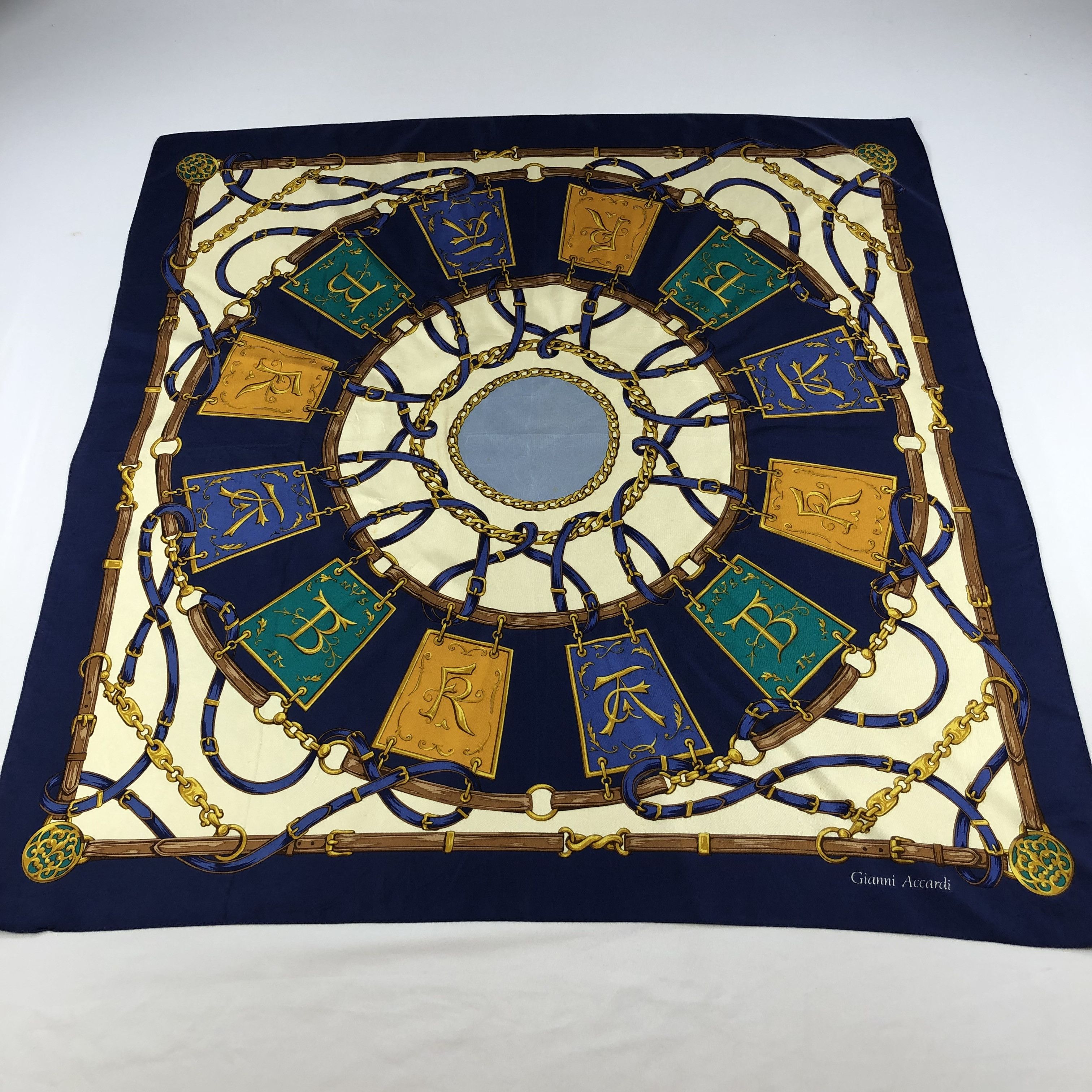 Vintage Gianni Accardi Luxury Silk Scarf M339 Size ONE SIZE - 2 Thumbnail