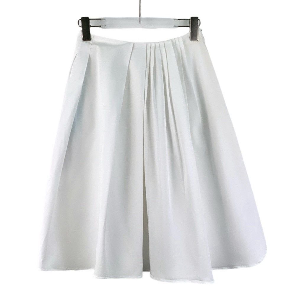 Dior Dior White Cotton Casual Pleated Halter Dress Size 25" / US 0 / IT 36 - 2 Thumbnail
