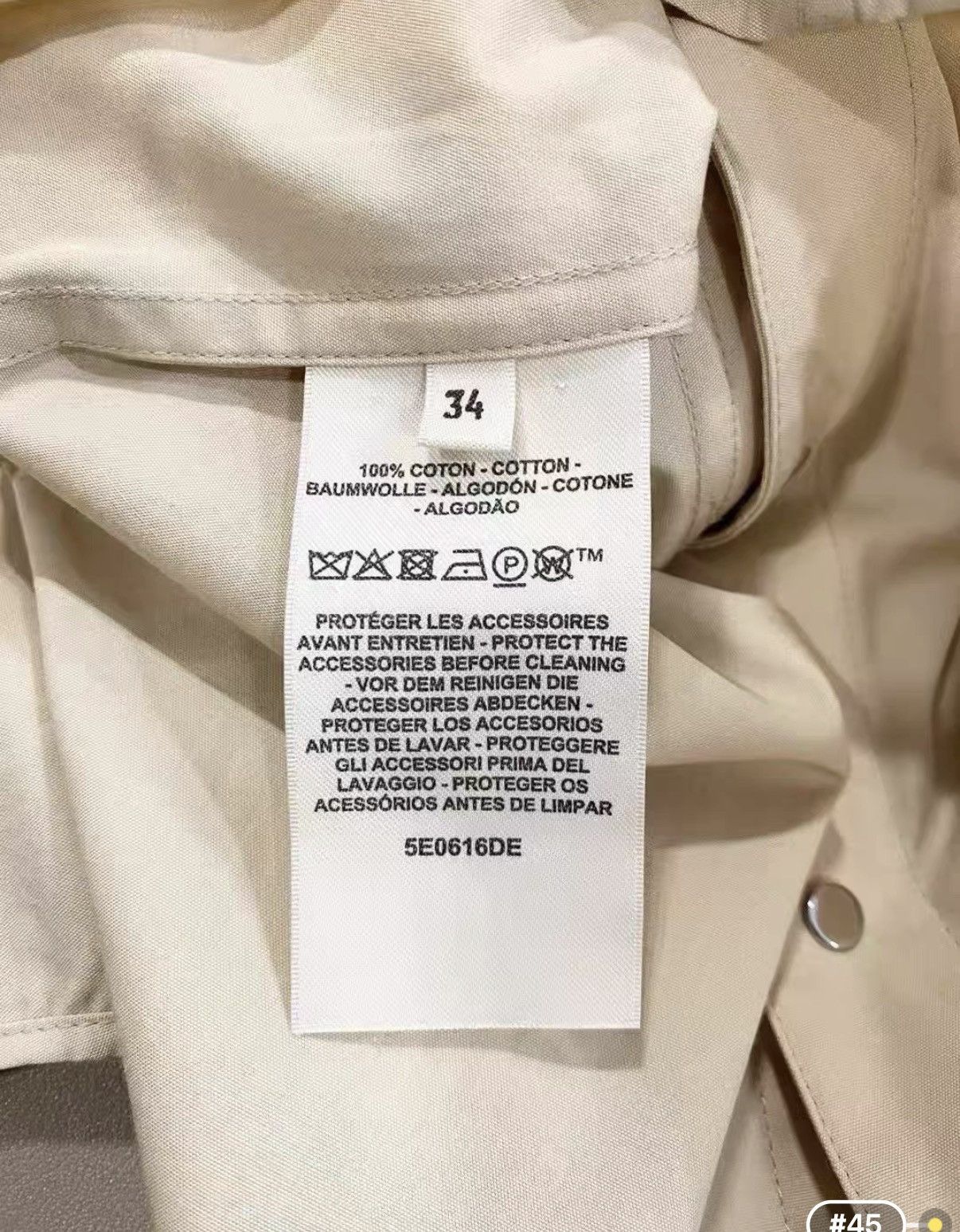 Hermes Hermès Classic Khaki Irregular Long Sleeve Shirt J33 Size XS / US 0-2 / IT 36-38 - 8 Thumbnail