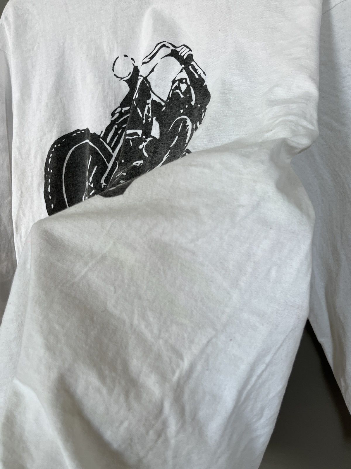 Vintage Vintage Rock&Blues Biker White Long Sleeve T-shirt Size US L / EU 52-54 / 3 - 10 Thumbnail