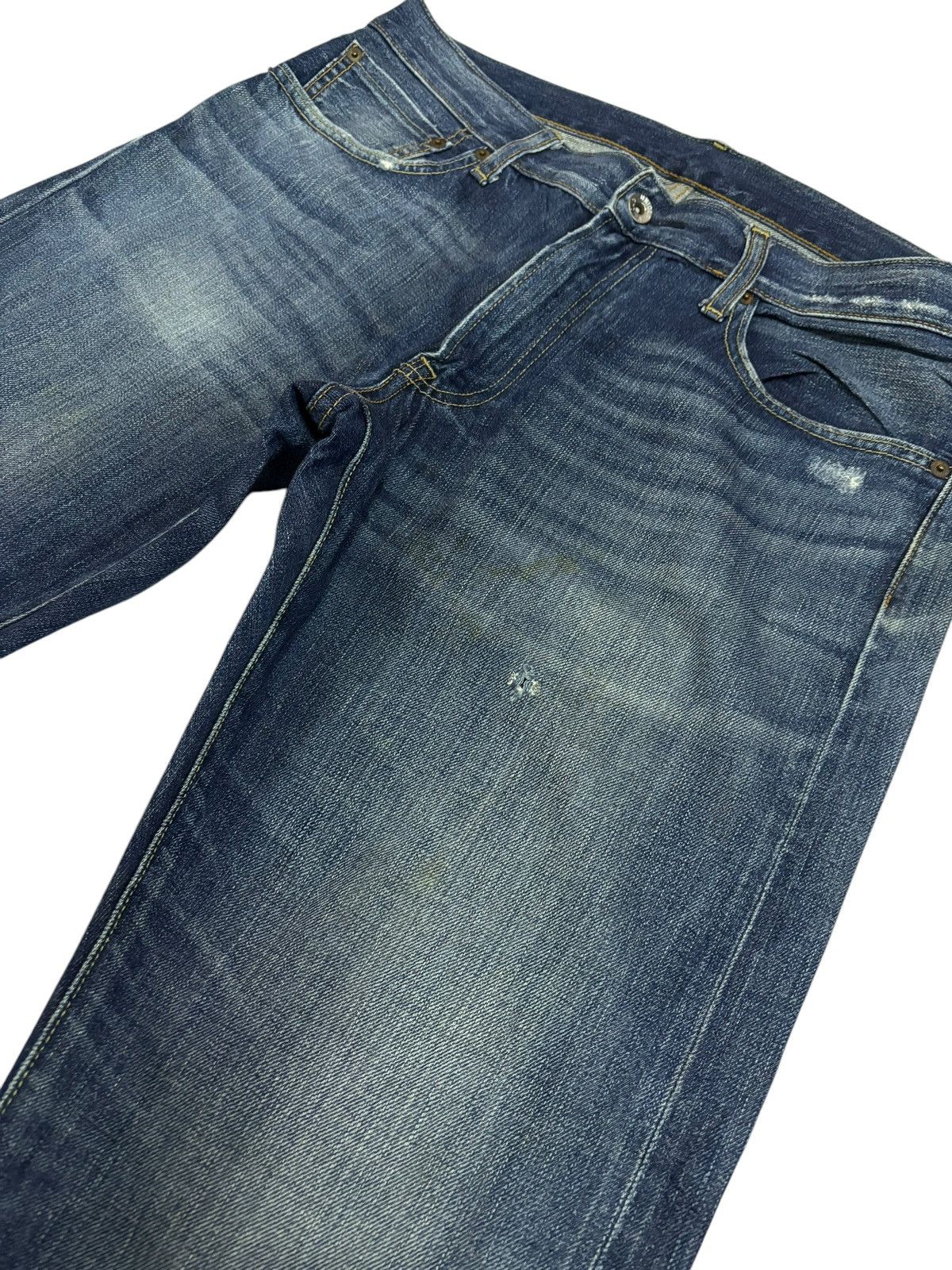 Kaihara Denim × Self Edge Vintage Kaihara Uniqlo Selvedge Blue Indigo Jeans Size US 35 - 4 Thumbnail