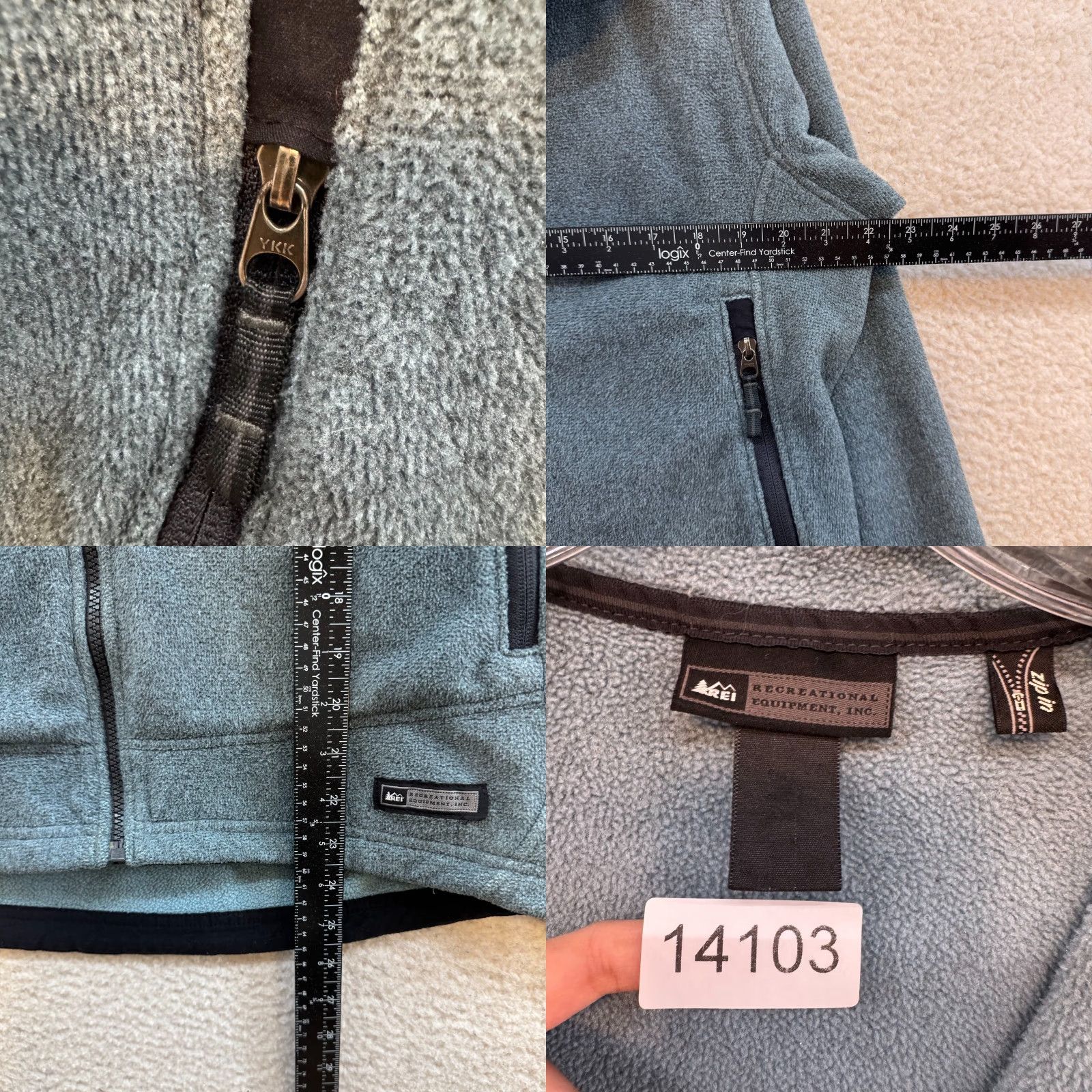 Vintage VINTAGE Rei Fleece Jacket Full Zip Womens Blue Medium M YKK Mock Neck Jacket Size M / US 6-8 / IT 42-44 - 8 Thumbnail
