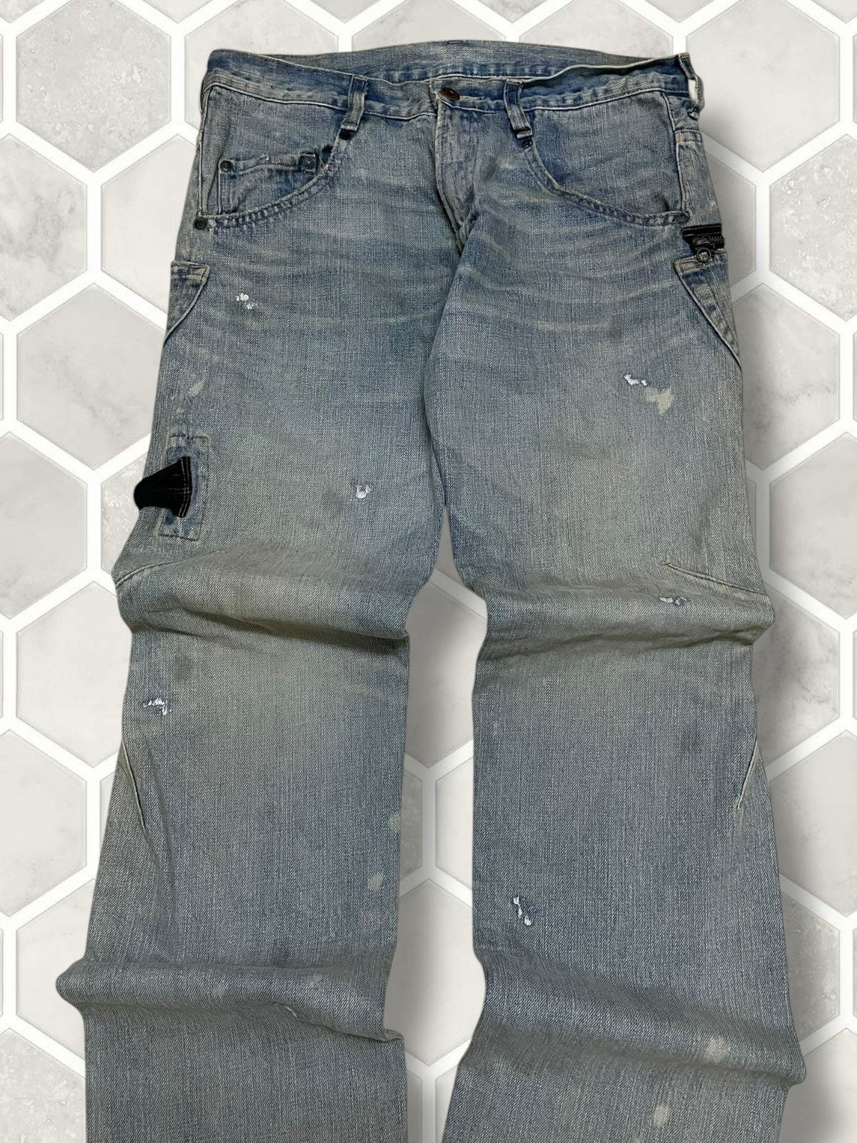 Tornado Mart Vintage Original Designer Japan RNA Punk Mudwash Denim Size US 31 - 4 Thumbnail