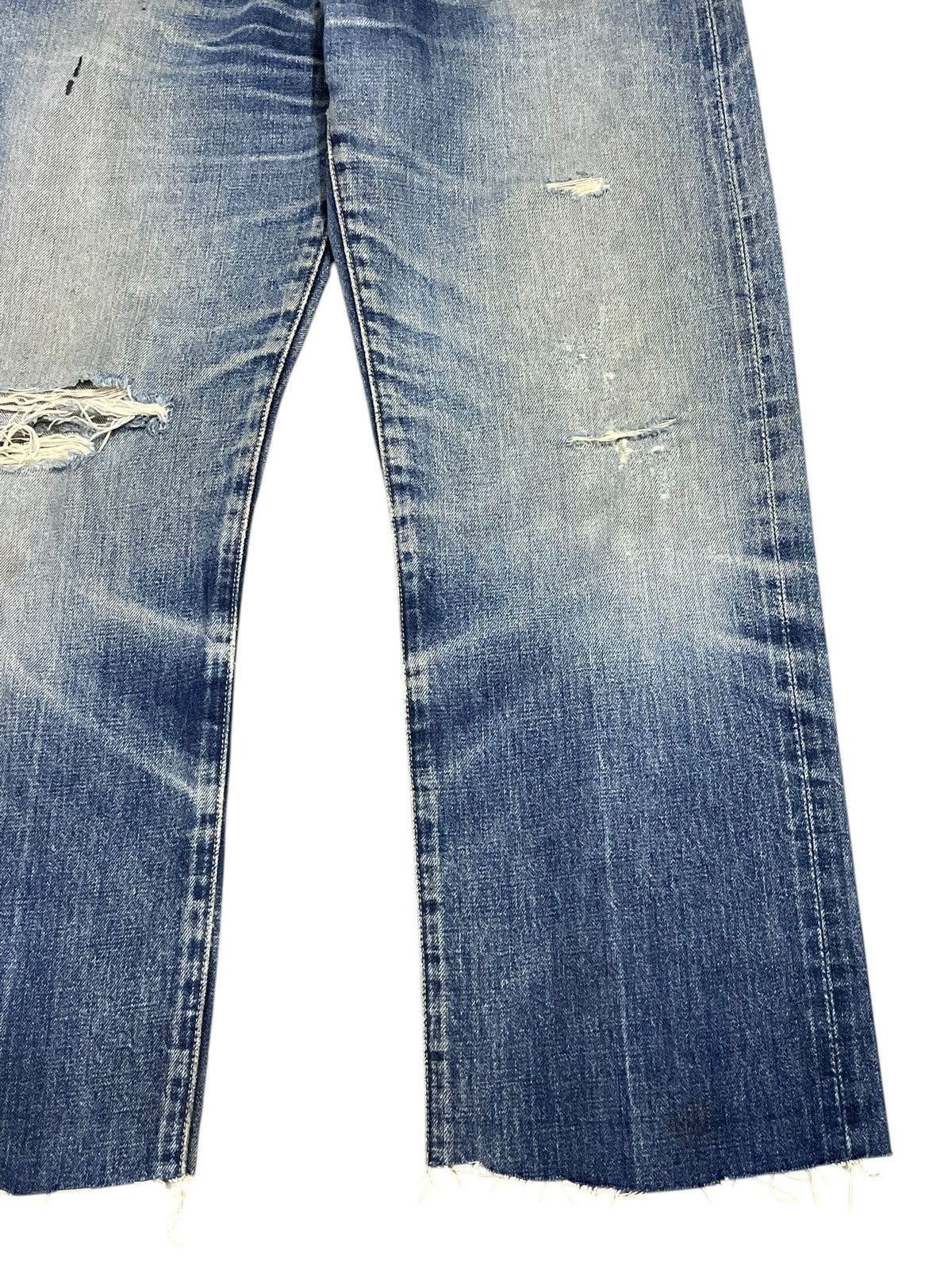 Levi's Vintage 80s Levi’s Big E Salvaged Distressed Cropped Jeans Size US 31 - 8 Thumbnail