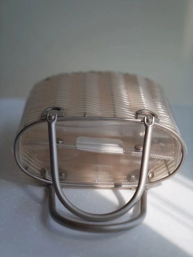 Fendi Ferragamo Vintage Aluminum Woven Basket Bag Silver Size ONE SIZE - 4 Thumbnail