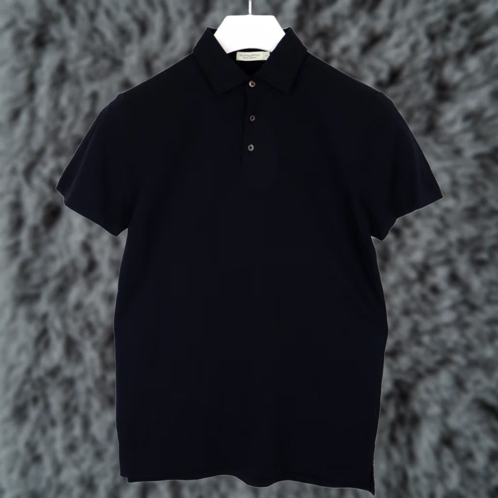 Suitsupply Suitsupply Pure Cotton T-Shirt Men's SMALL Short Sleeve Polo Collar Dark Blue Size US S / EU 44-46 / 1 - 1 Thumbnail