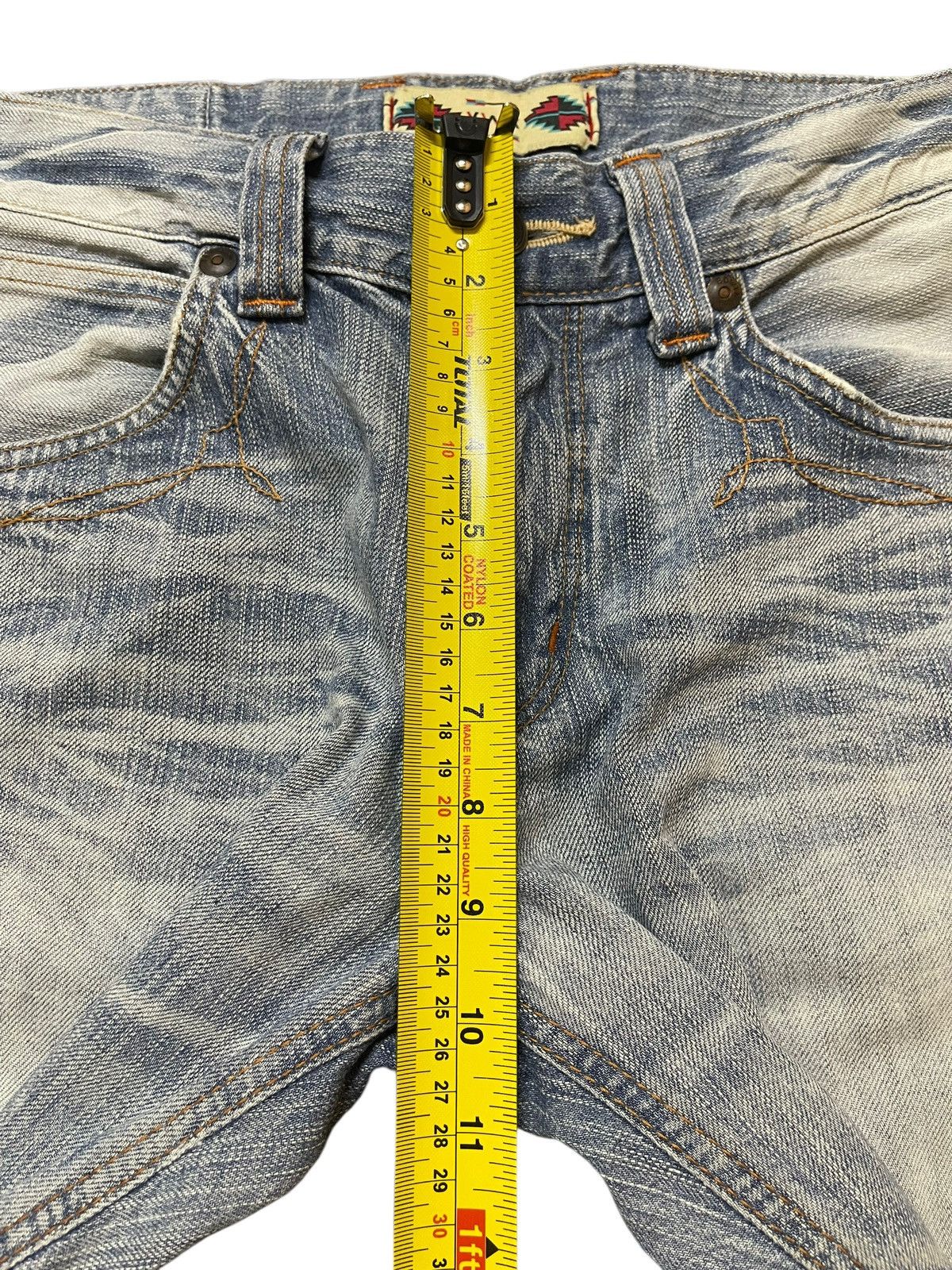 Edwin Edwin XV Exclusive Vintage Light Wash Distress Wide Leg Jean Size US 32 / EU 48 - 16 Thumbnail