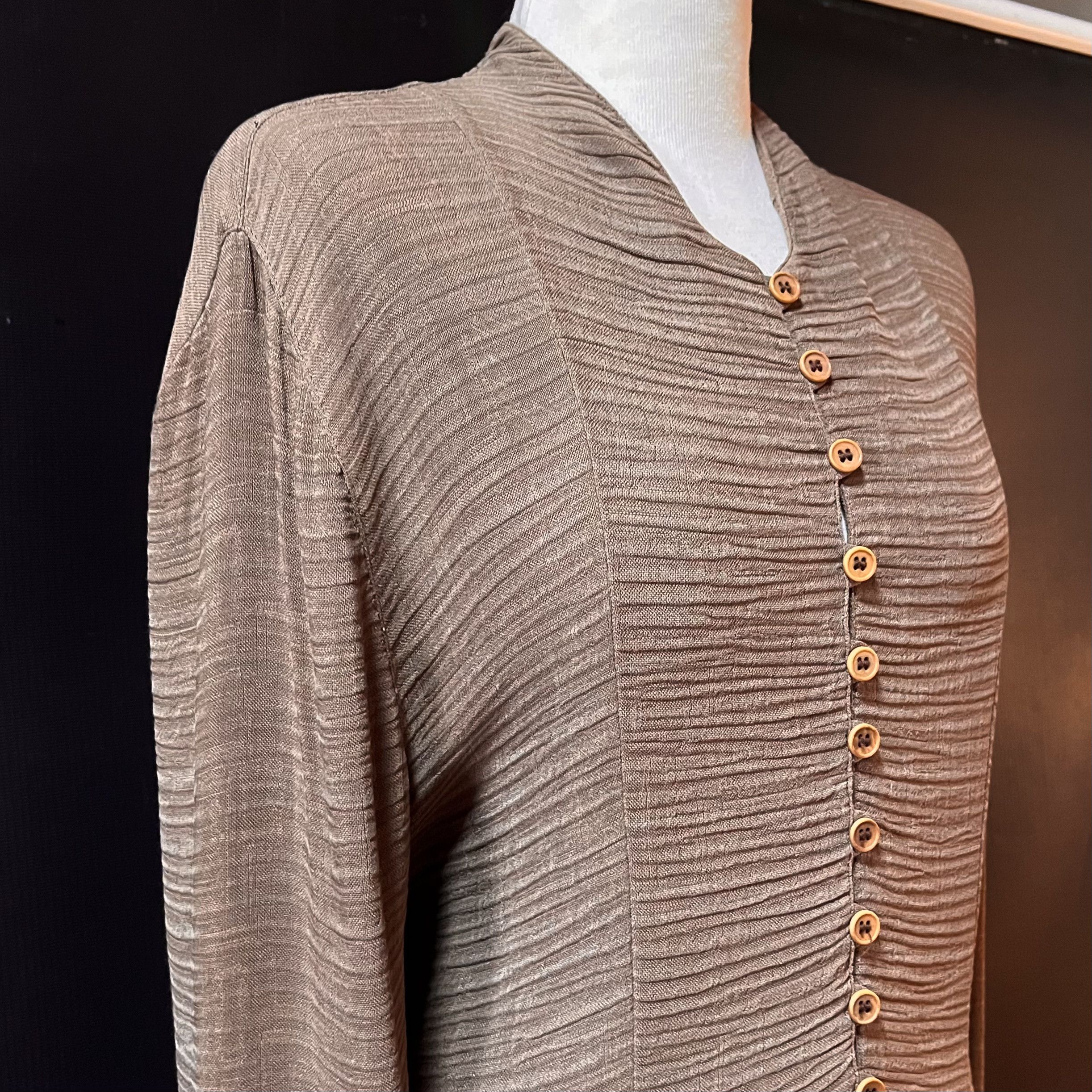 Giorgio Armani Giorgio Armani Early 90s Crinkle Tunic Button Shirt Size S / US 4 / IT 40 - 9 Thumbnail