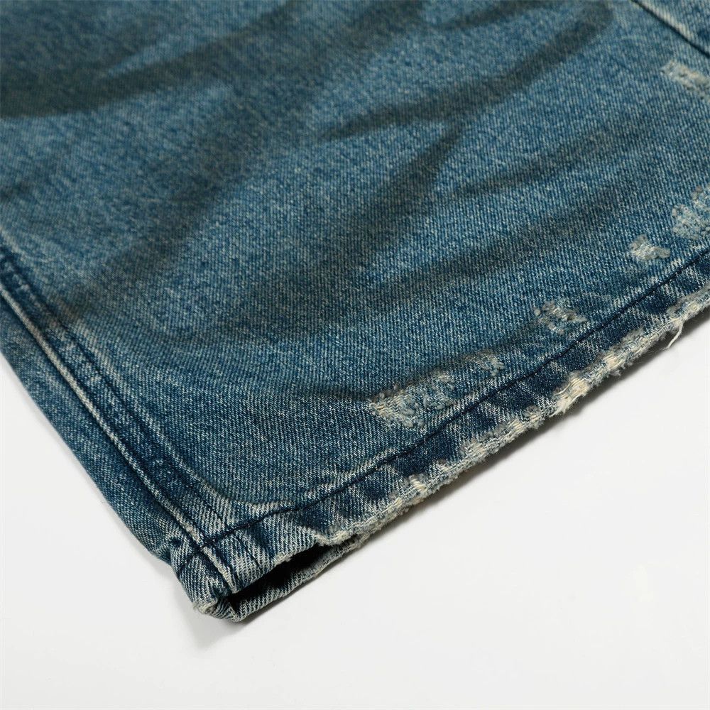 Vintage Punk heavy washed men's distressed ripped jeans Size US 32 / EU 48 - 6 Thumbnail