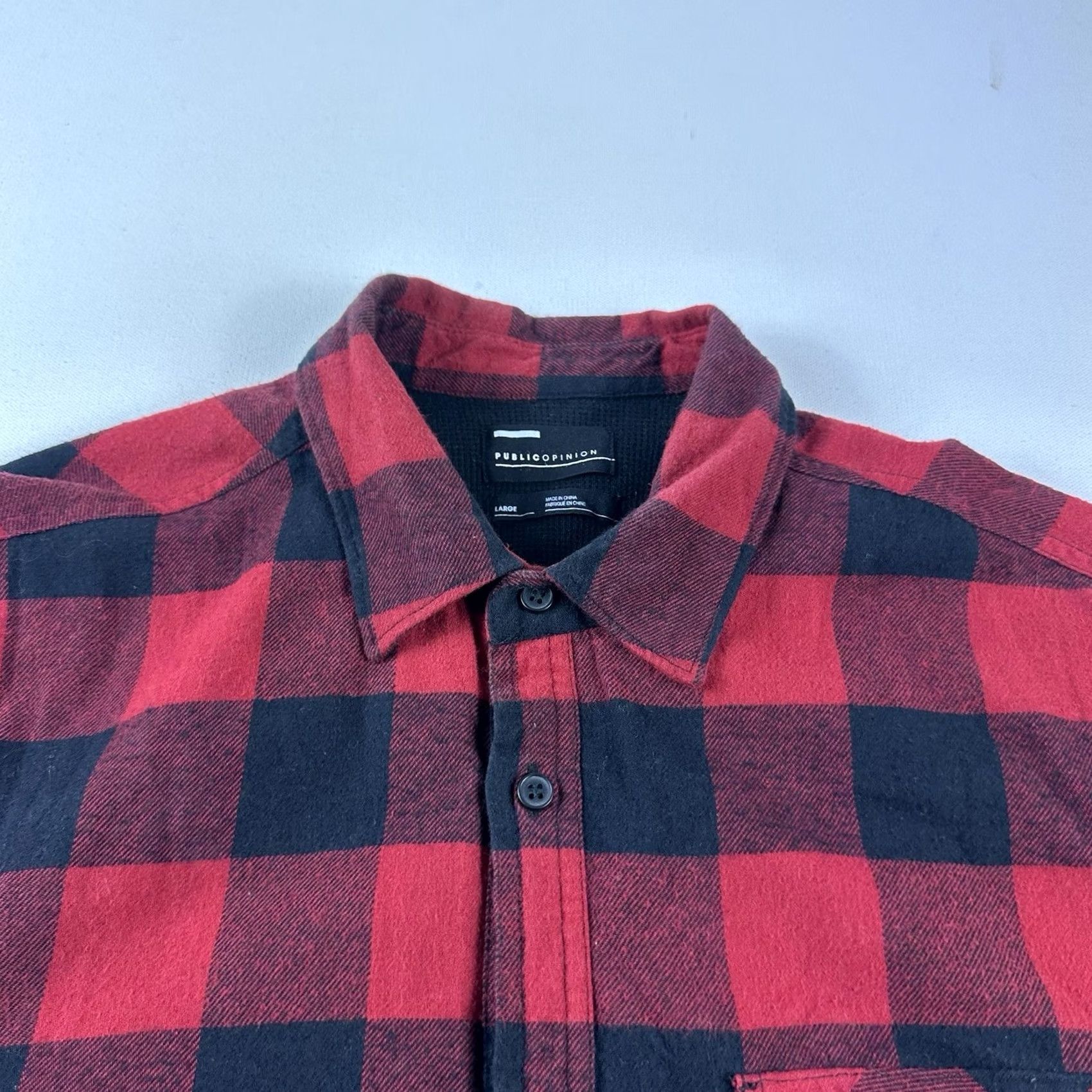 Lumberjack Public Opinion Flannel Shirt Mens Black Red Plaid Long Sleeve Button-Up Casual Regular L Multicolor Cotton Fall Spring Summer Outdoors Men Size US L / EU 52-54 / 3 - 4 Thumbnail