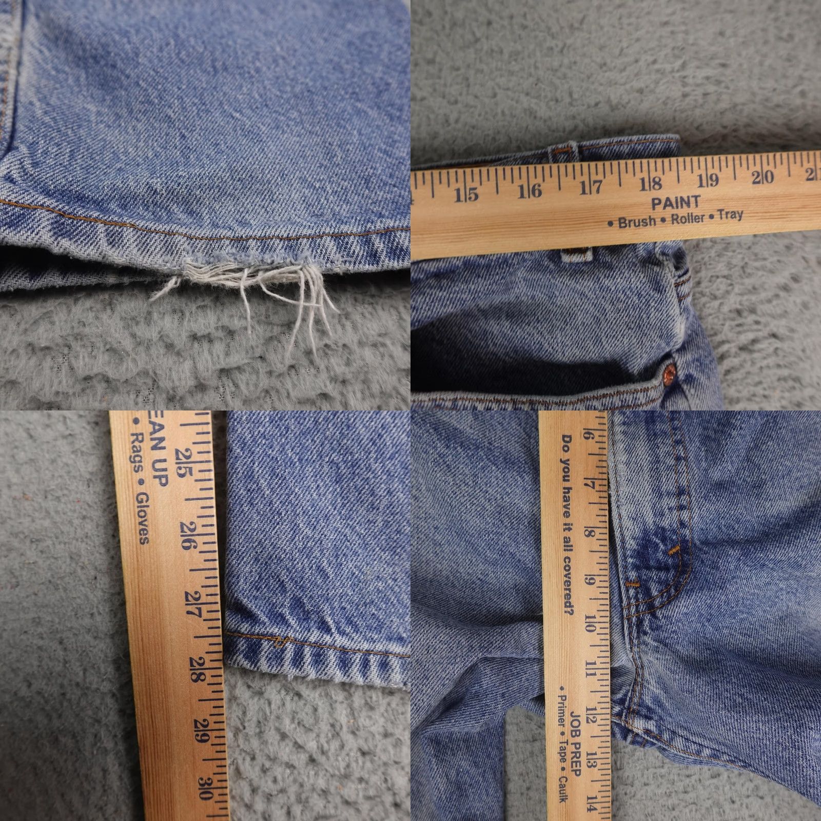 Levi's VINTAGE Levi's 505 Jeans Mens 40x30 (Fits 36x28) Blue Denim Orange Tab Made USA 90s Retro Size US 40 / EU 56 - 10 Thumbnail