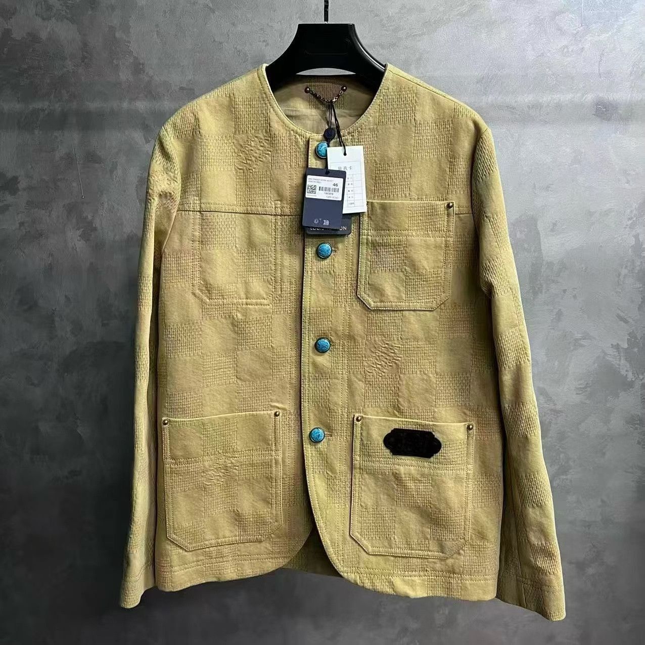 Louis Vuitton Louis Vuitton 2024 Khaki Letter Jacquard Jacket Size US S / EU 44-46 / 1 - 1 Thumbnail