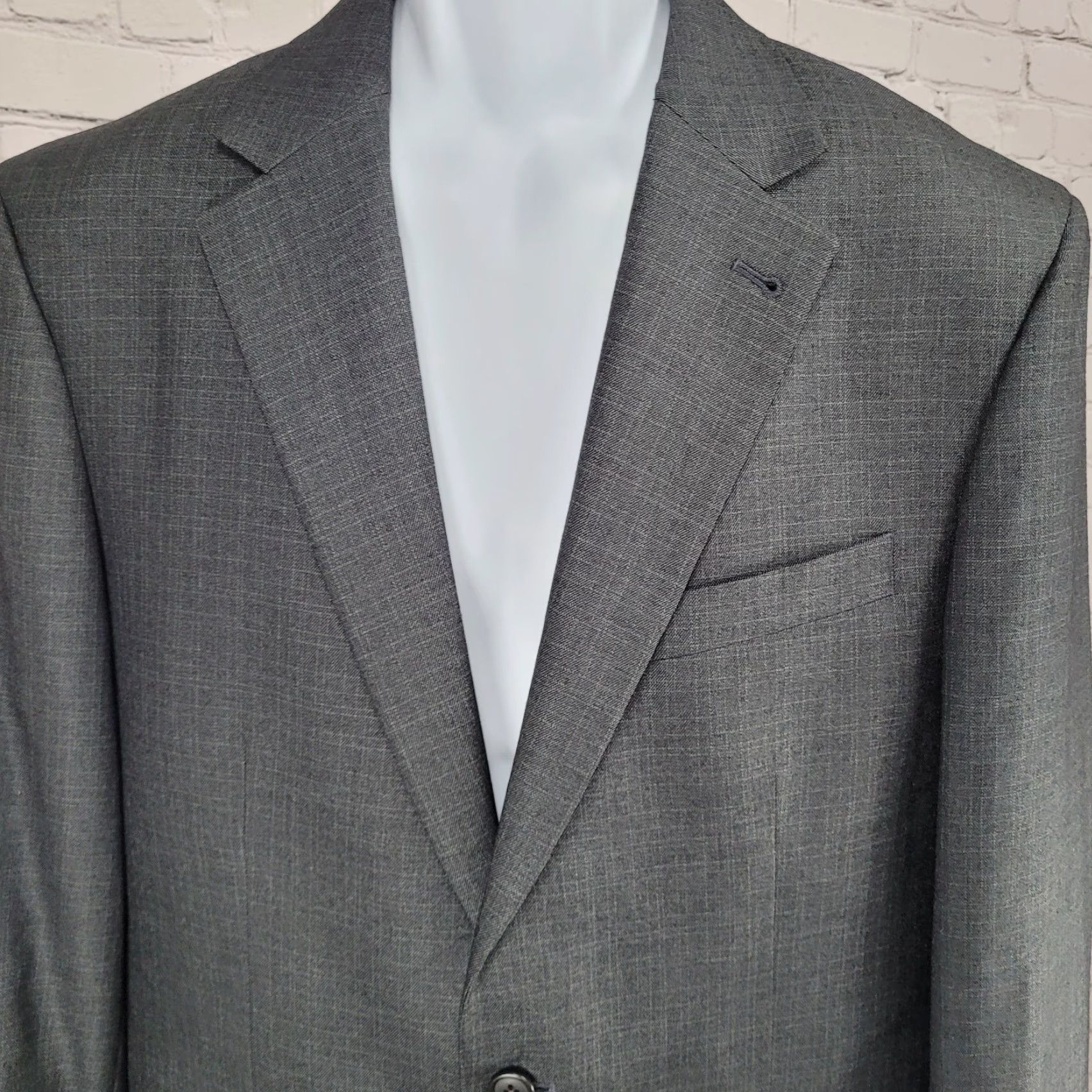 Kenneth Cole Kenneth Cole Blazer Grey Stretch 2 Button Notch Sport Coat 42L Men Trousers? Size 42R - 6 Thumbnail