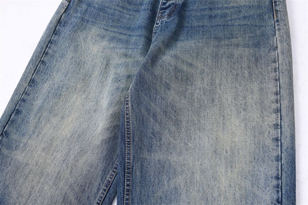 Japanese Brand × Jean Street punk distressed loose wide-leg gradient washed jeans Size US 32 / EU 48 - 6 Thumbnail