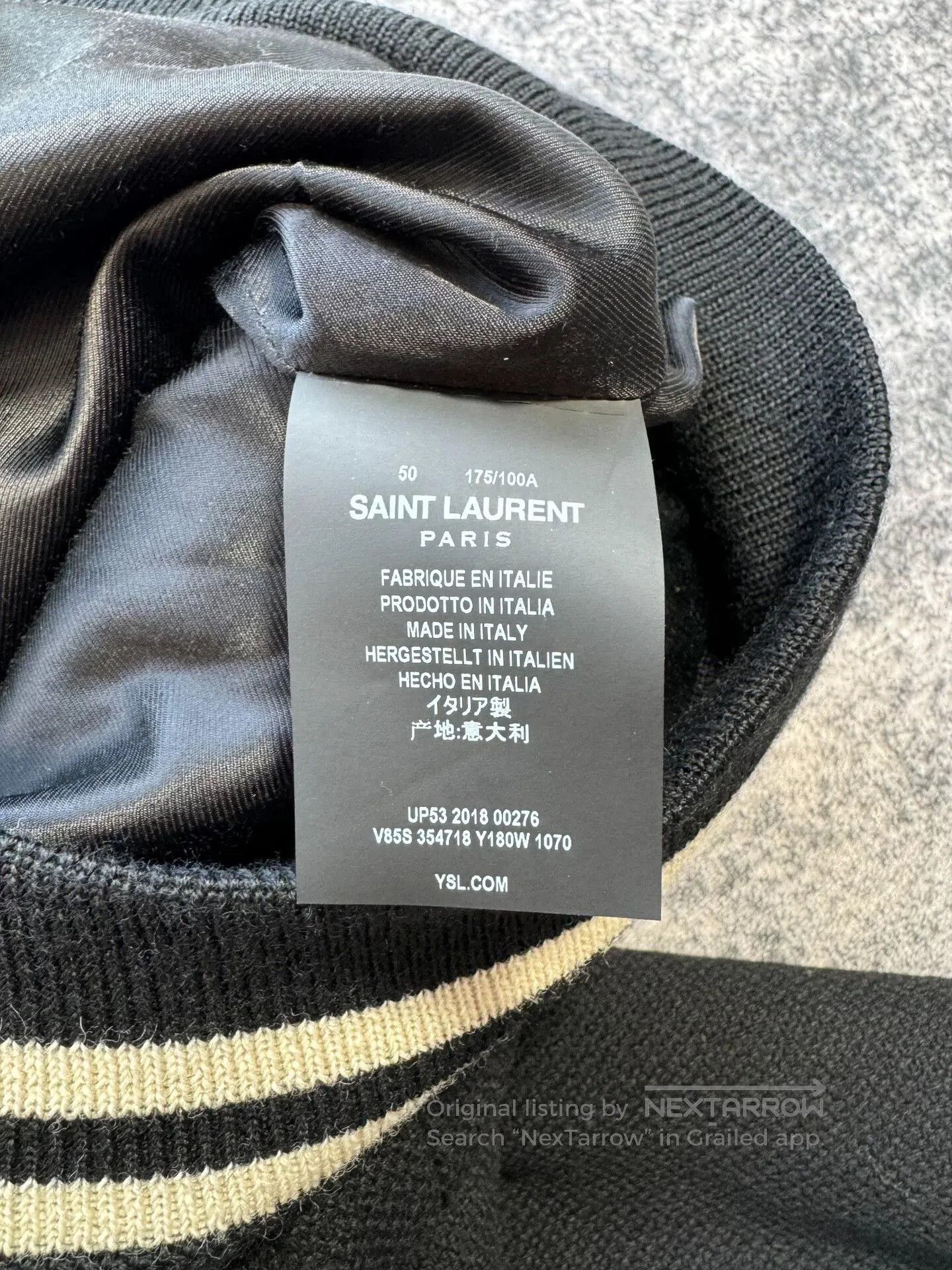 Saint Laurent Paris Saint Laurent Black and White Baseball Jacket. Size US L / EU 52-54 / 3 - 8 Thumbnail