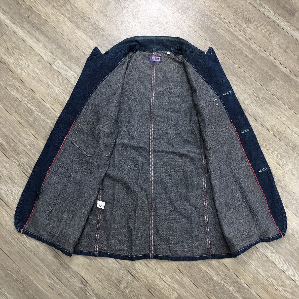 Blue Blue Japan × Vintage 1990s Vintage Blue Blue Japan Selvedge Chore Jacket Size US M / EU 48-50 / 2 - 3 Thumbnail