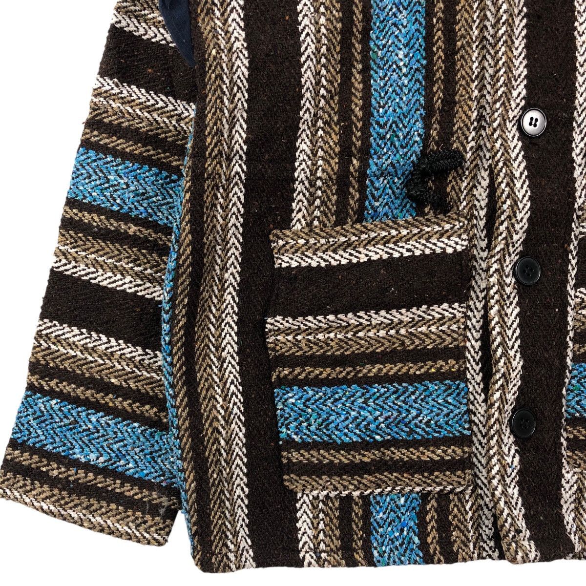 Mexicana Vintage 80s MEXICAN BAJA JOE Wool Hoodie Rag Made in Mexico Size L / US 10 / IT 46 - 3 Thumbnail