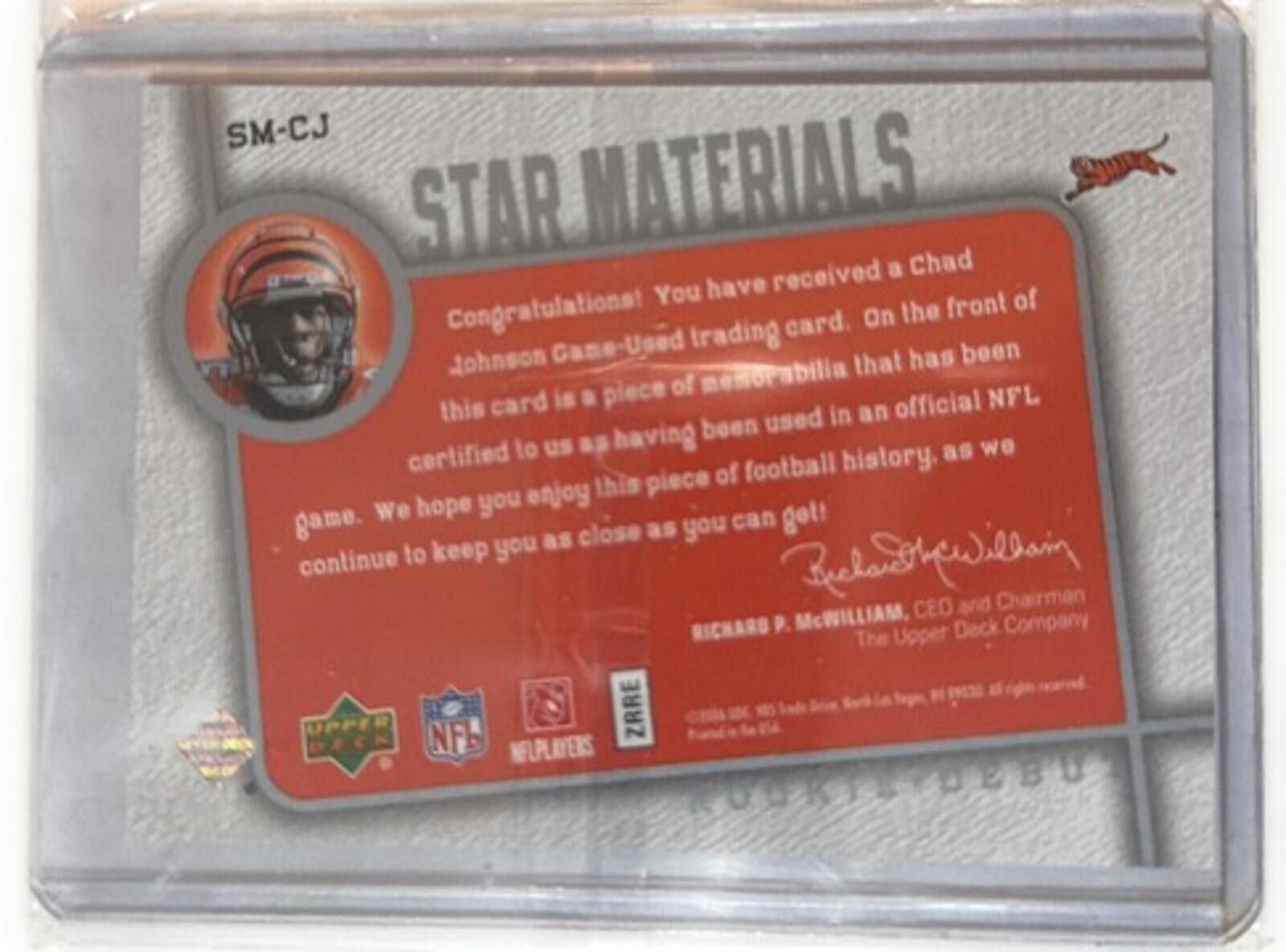 Other 2006 Upper Deck Star Materials Chad Johnson Rookie Debut Size ONE SIZE - 2 Thumbnail