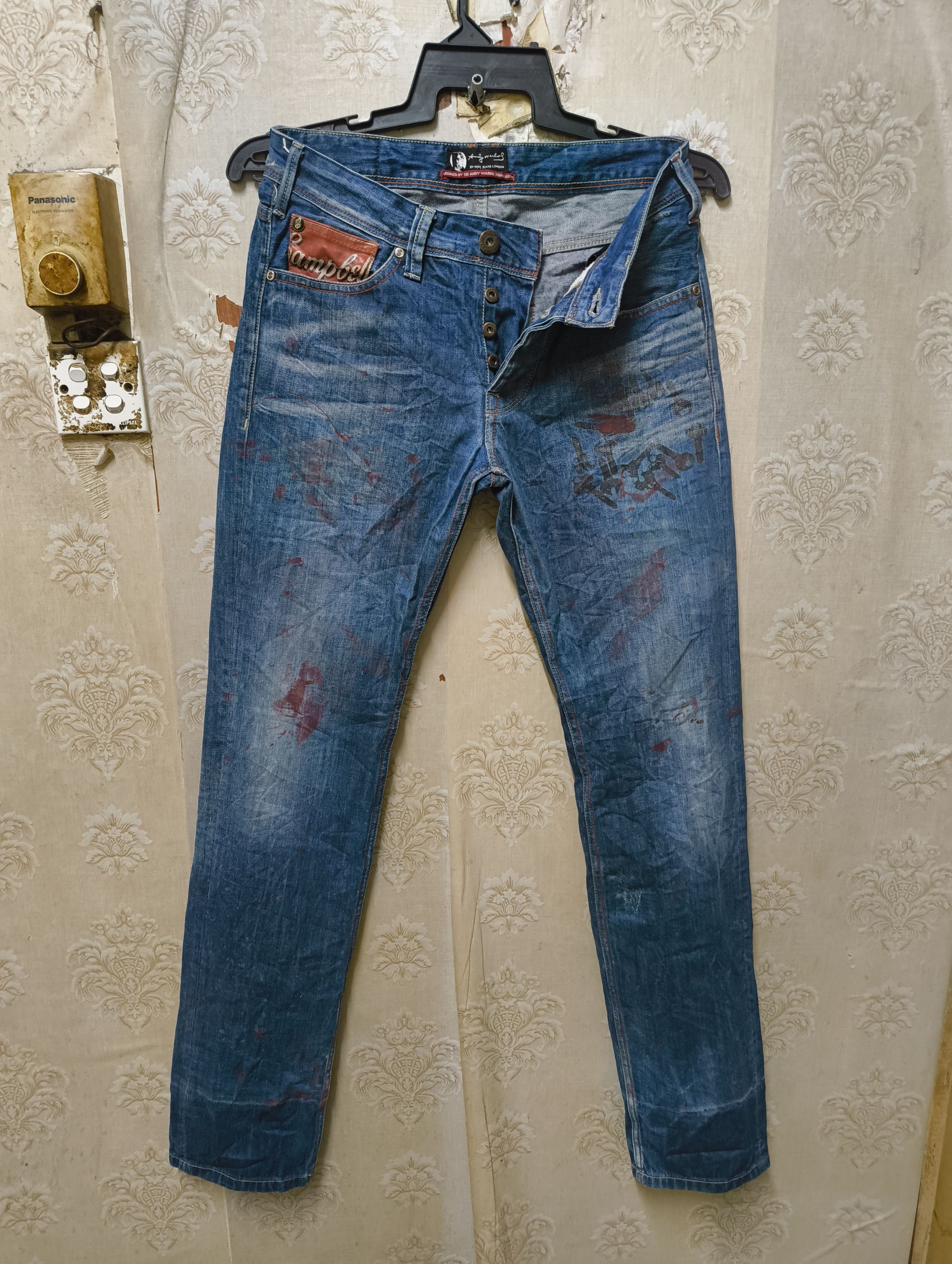 Andy Warhol × Pepe Jeans PEPE JEANS X ANDY WARHOL ART DISTRESSED JEANS Size US 31 - 1 Thumbnail