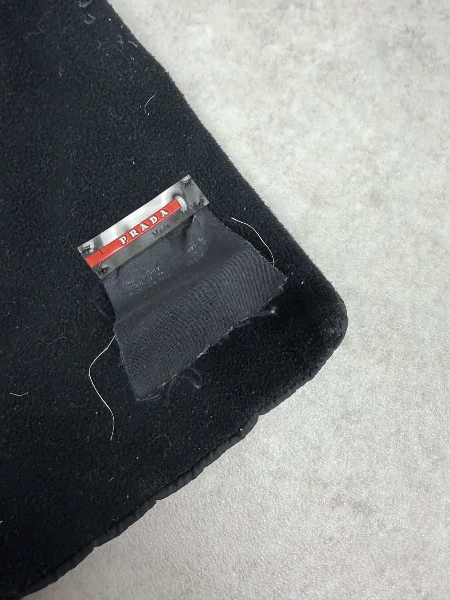 Prada 2000s Prada Black Linea Rossa Nylon Scarf Size ONE SIZE - 6 Thumbnail