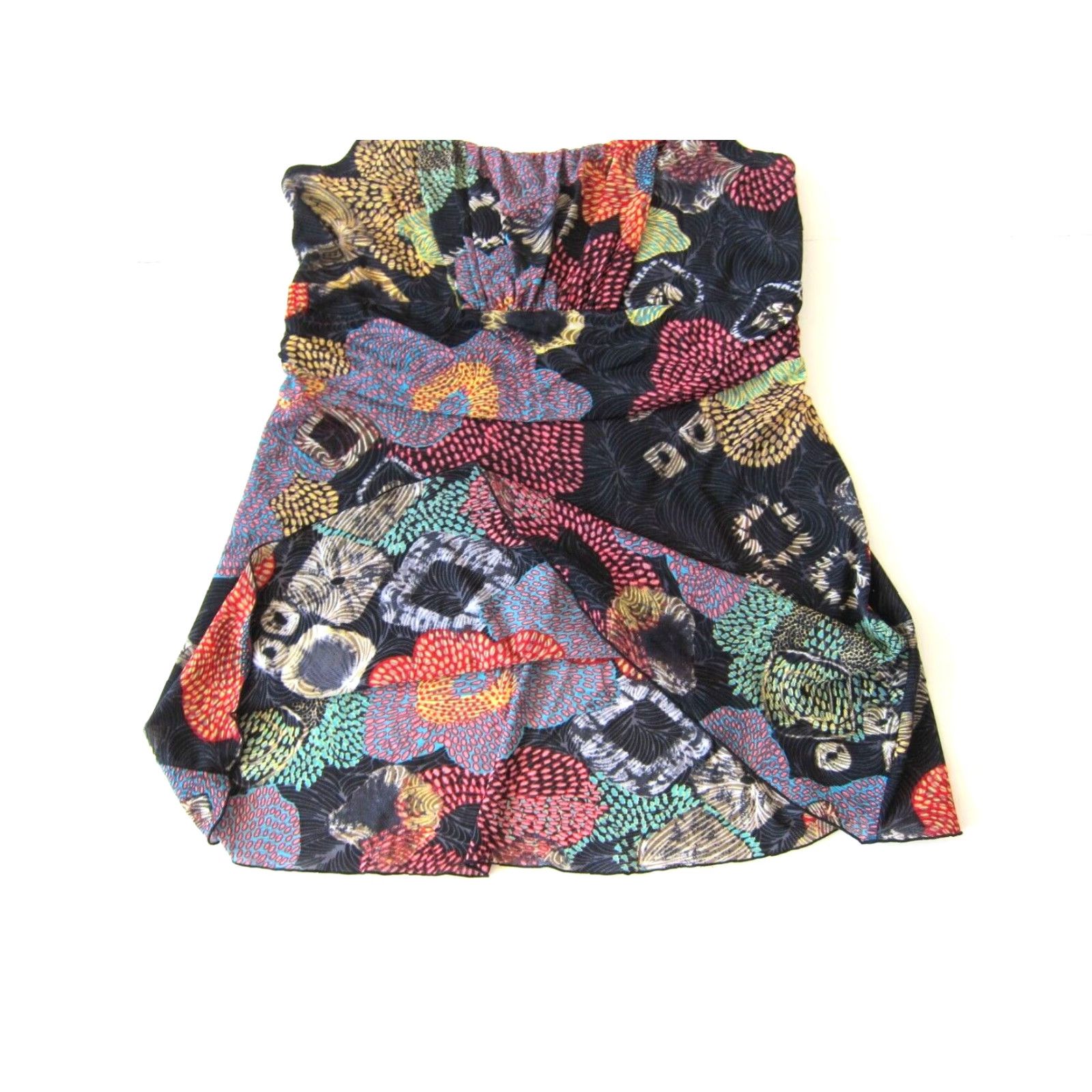 Endless Endless Knot Art Black Green Red Floral Stretch Sleeveless Tank Blouse M Size M / US 6-8 / IT 42-44 - 7 Thumbnail