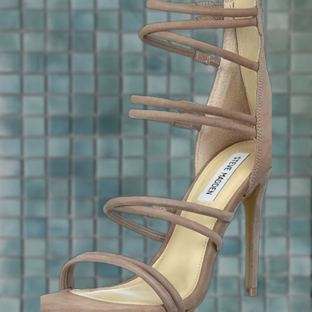 Steve Madden Steve Madden Womens Tito Sandal,4.5 Stiletto,Open Toe-Blush NUBK -Size 10 M 10 Size US 10 / IT 40 - 1 Thumbnail
