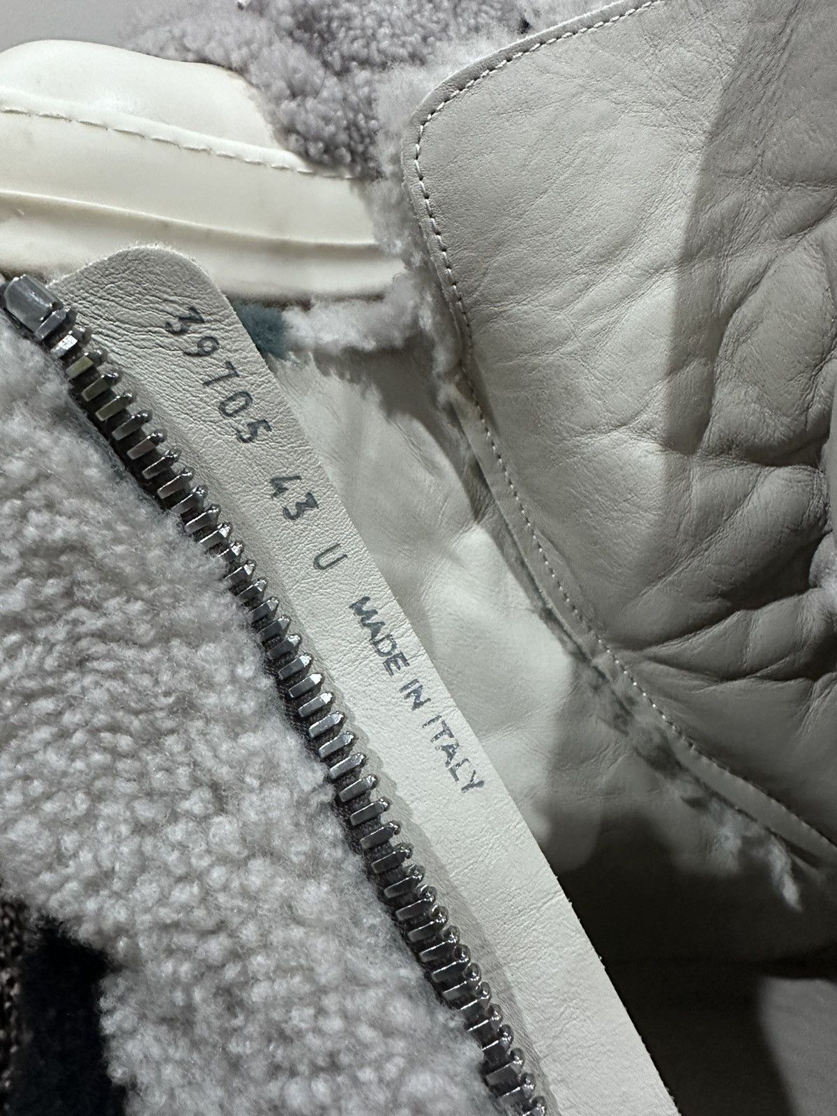 Rick Owens Rick Owens Strobe Shearling Pearl Zebra Ramone High Sneaker Size US 10 / EU 43 - 10 Thumbnail
