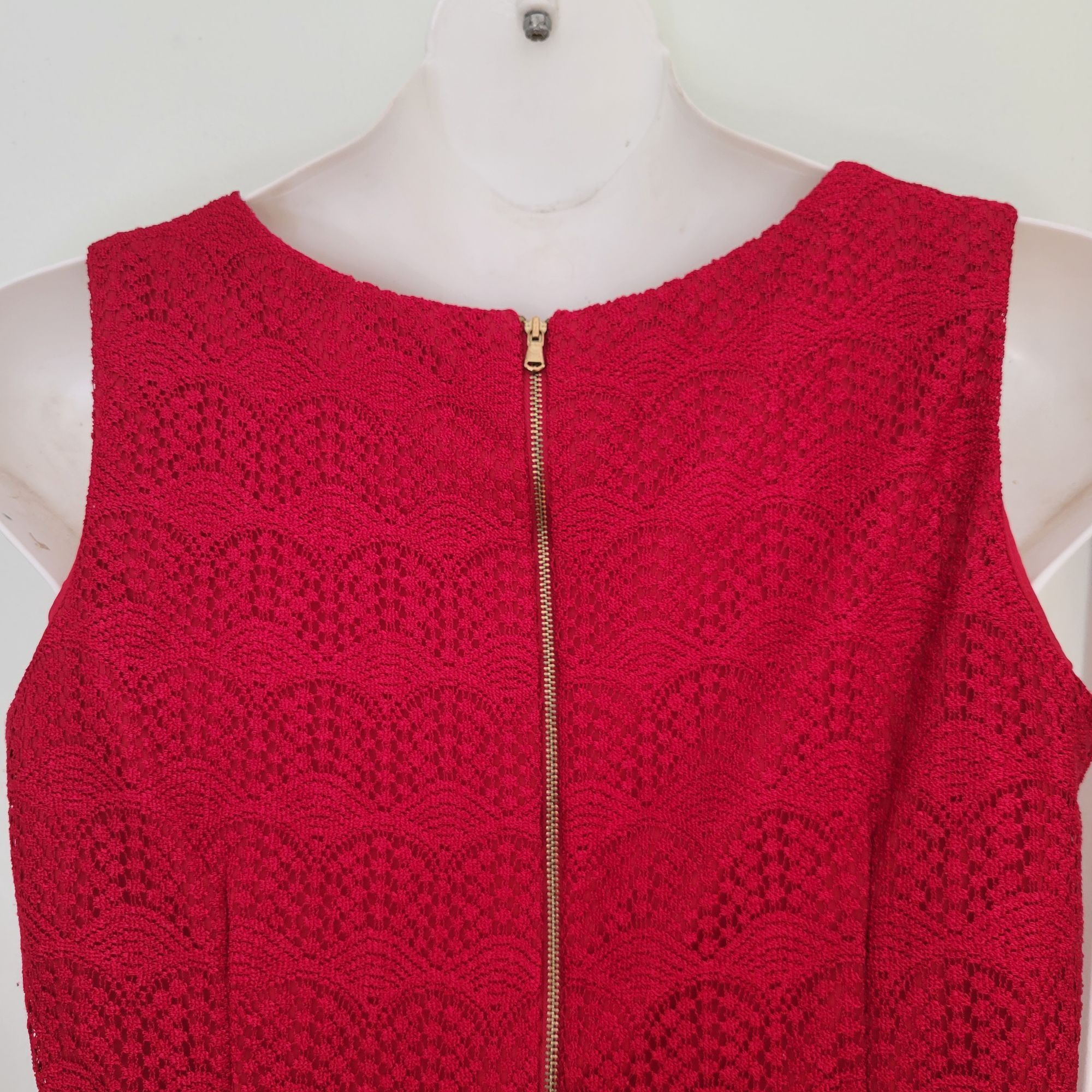 Other Danny Nicole 14 Red Lace Sleeveless Dress Formal Christmas H Size XL / US 12-14 / IT 48-50 - 6 Thumbnail